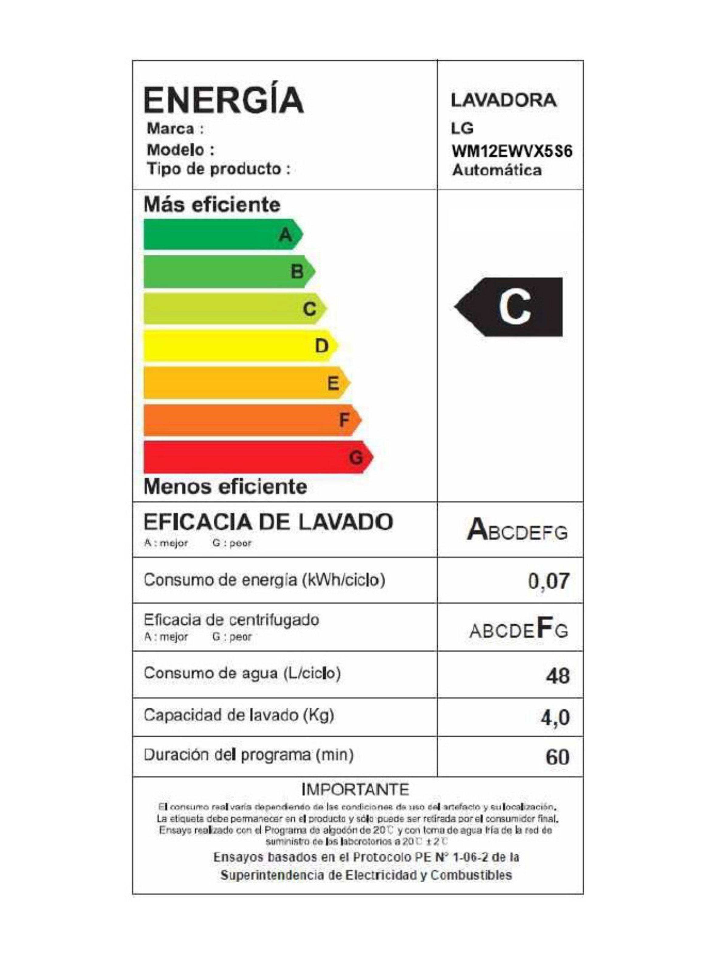 Lavadora Carga Frontal 12 kg  Con AIDD WM12EWVX5S6-8