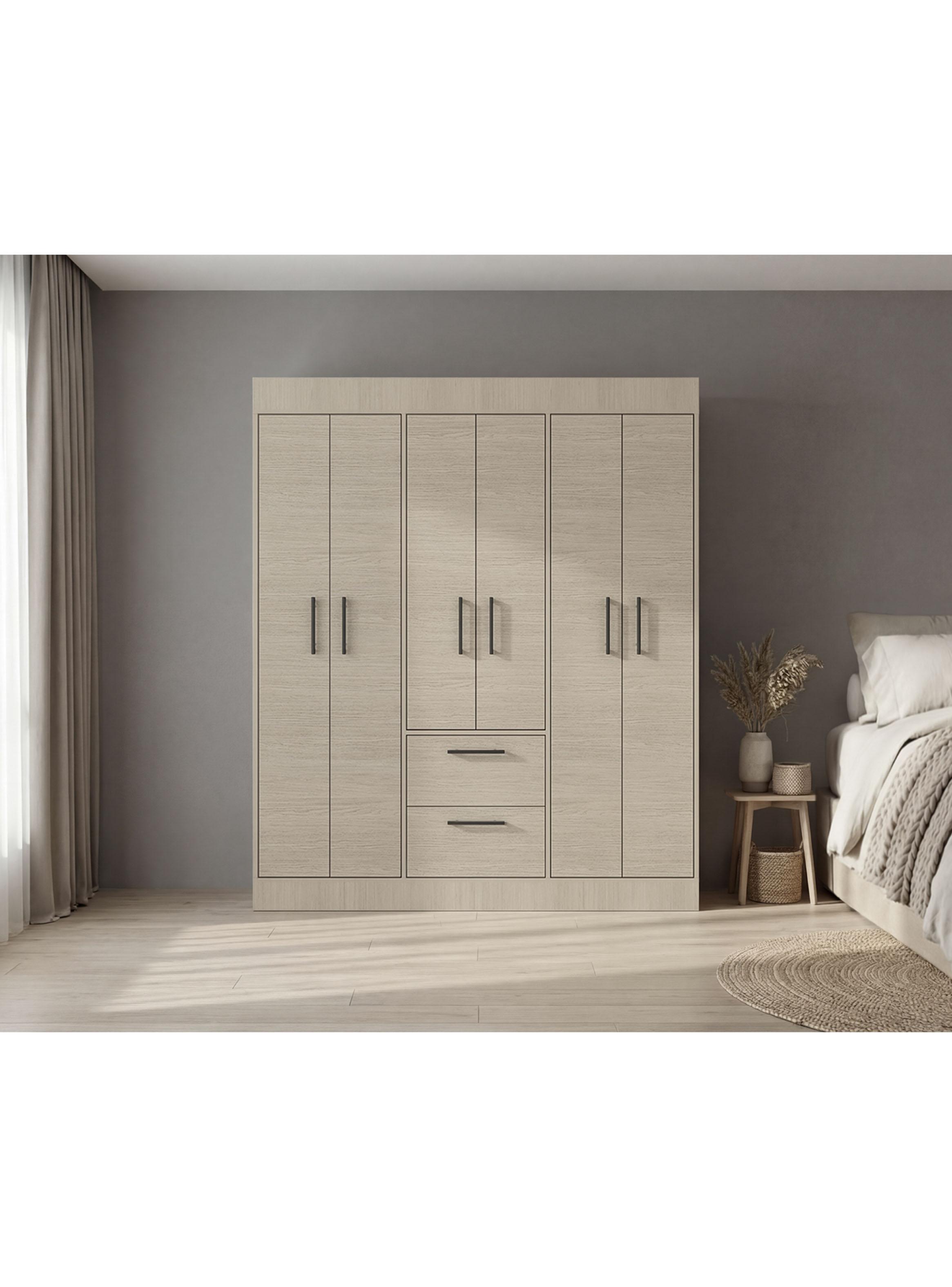 Clóset 6 Puertas 2 Cajones 150 Vm 177.9x150x50.4 cm-4