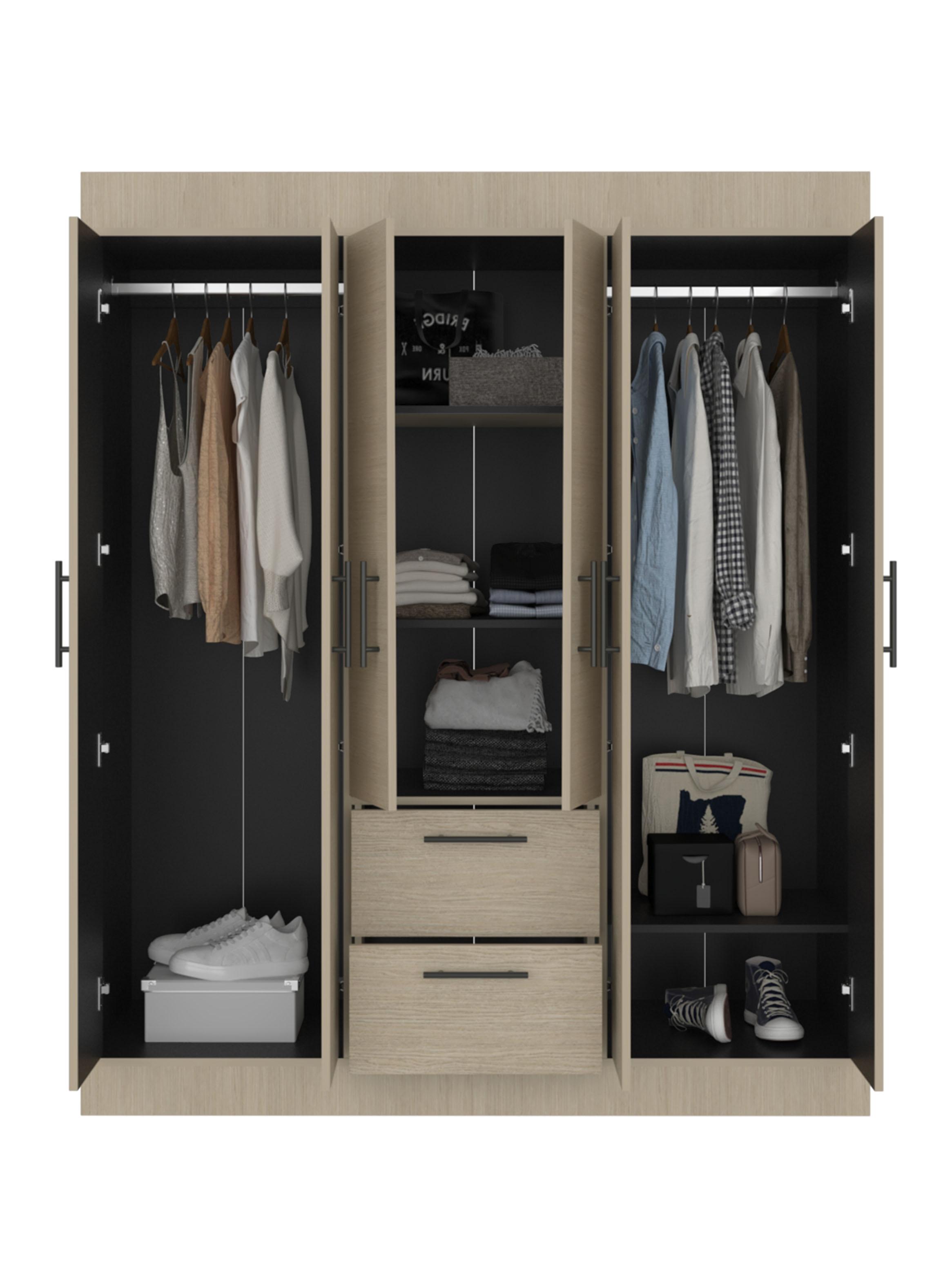 Clóset 6 Puertas 2 Cajones 150 Vm 177.9x150x50.4 cm-3