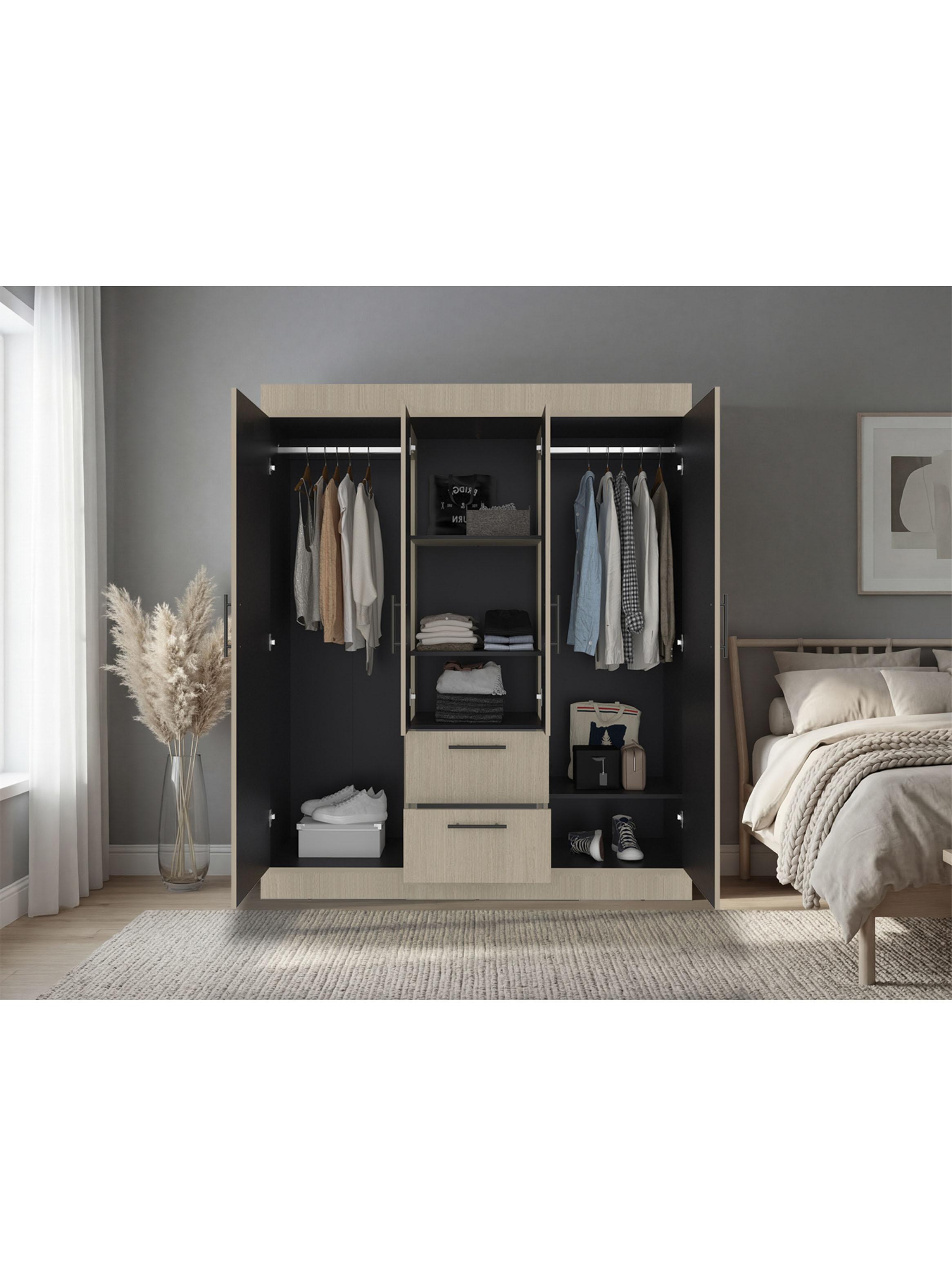 Clóset 4 Puertas 2 Cajones 150 Vm 177.9x150.3x50.4 cm-4