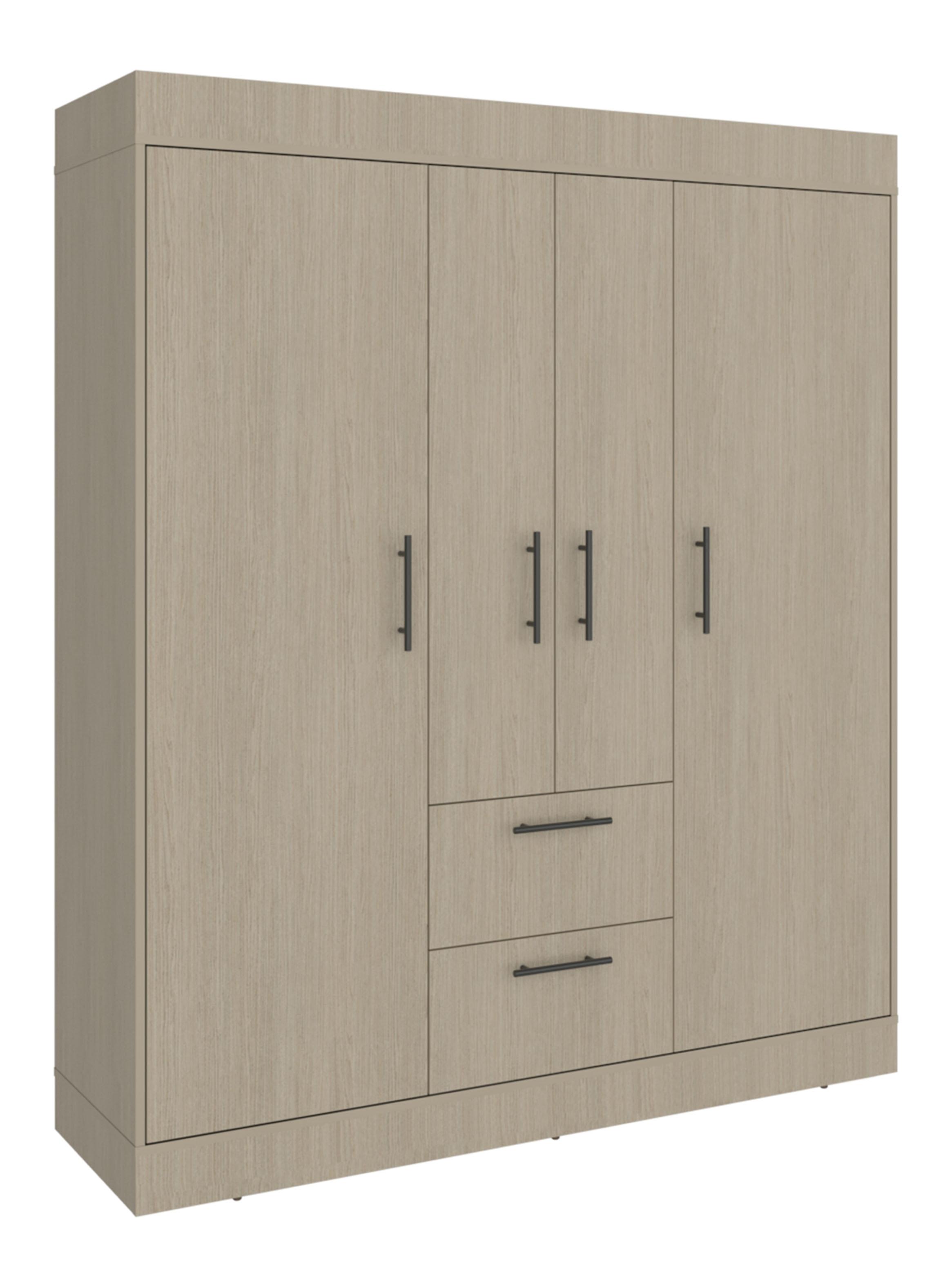Clóset 4 Puertas 2 Cajones 150 Vm 177.9x150.3x50.4 cm-0