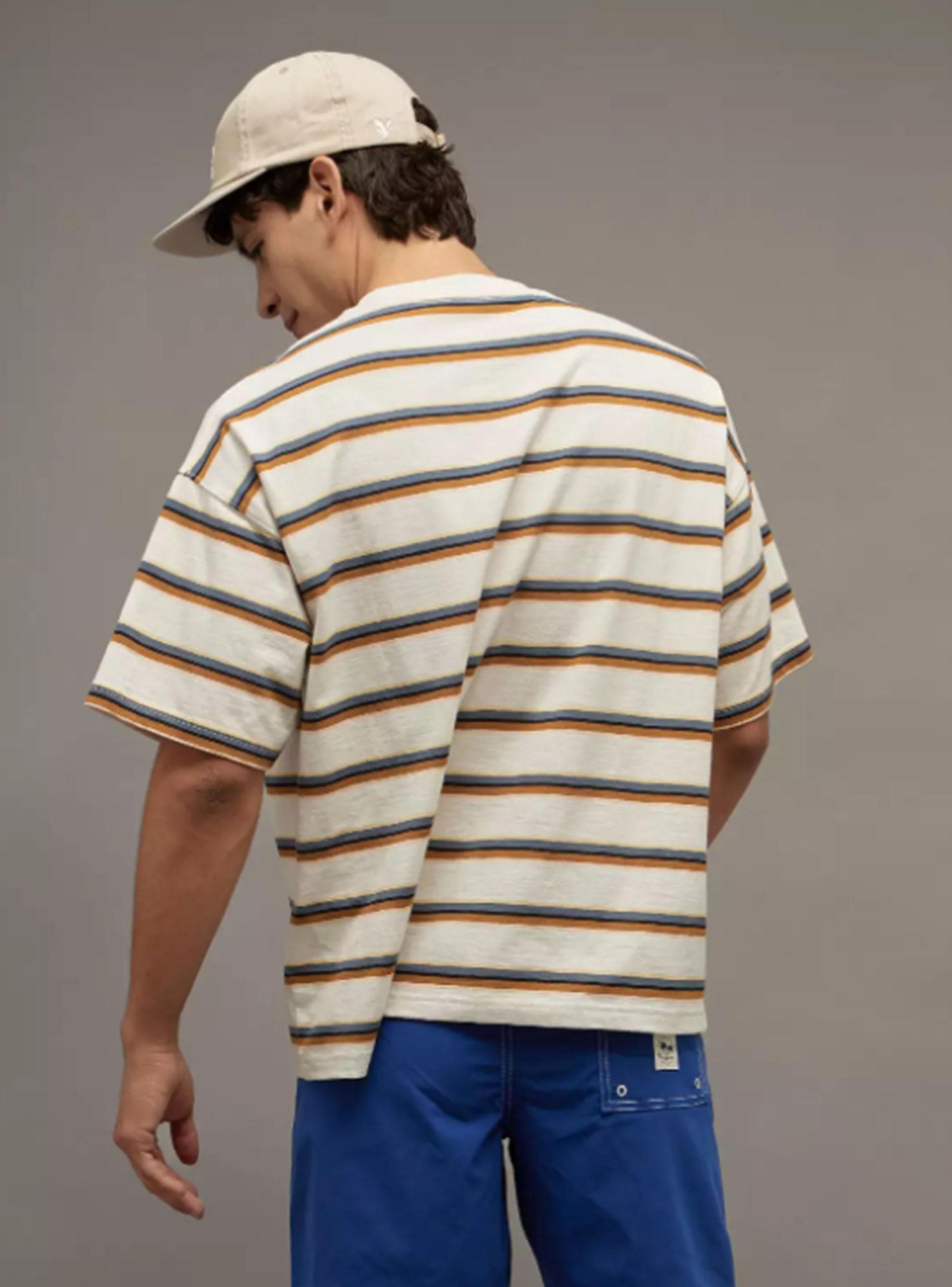 Polera AE Fit Relax Rayada-1