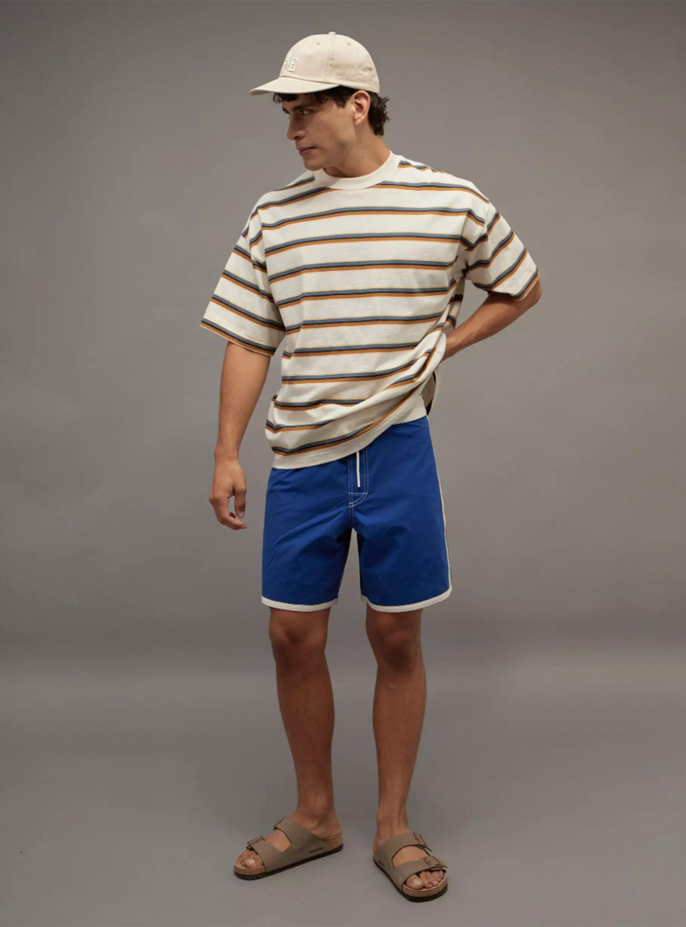 Polera AE Fit Relax Rayada-4
