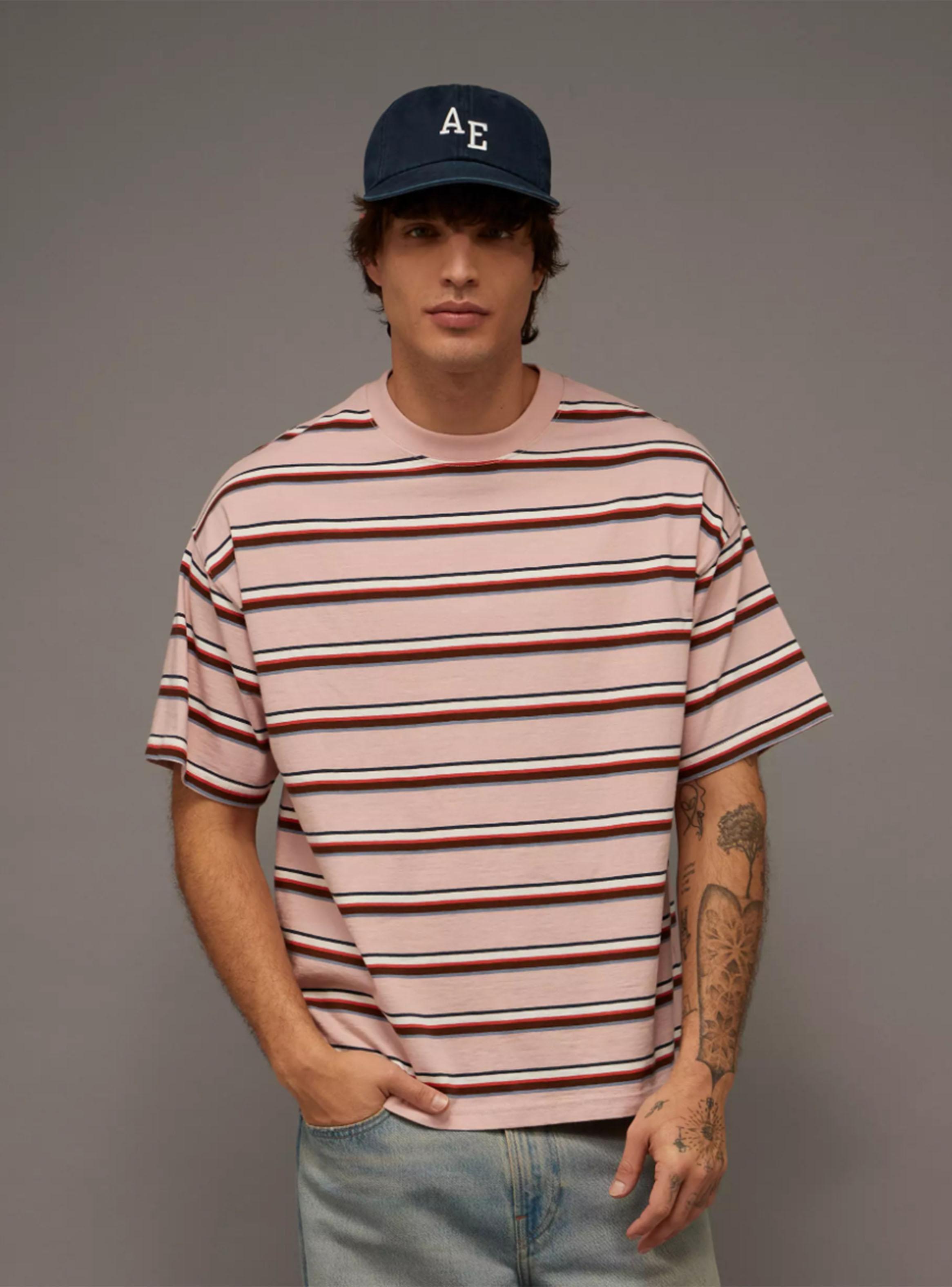 Polera AE Fit Relax Rayada-0