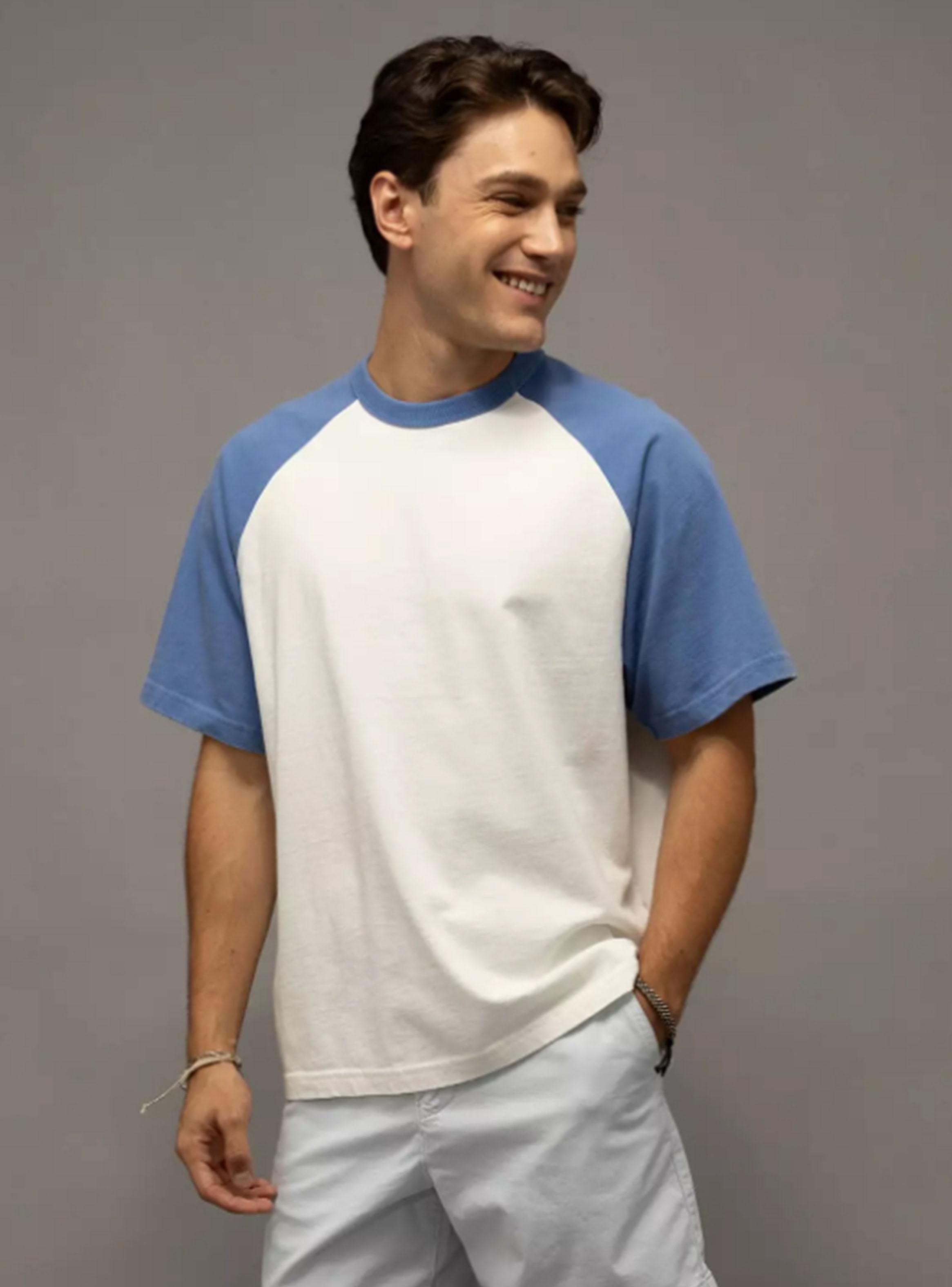 Polera AE Cuello Redondo Mangas de Color-0