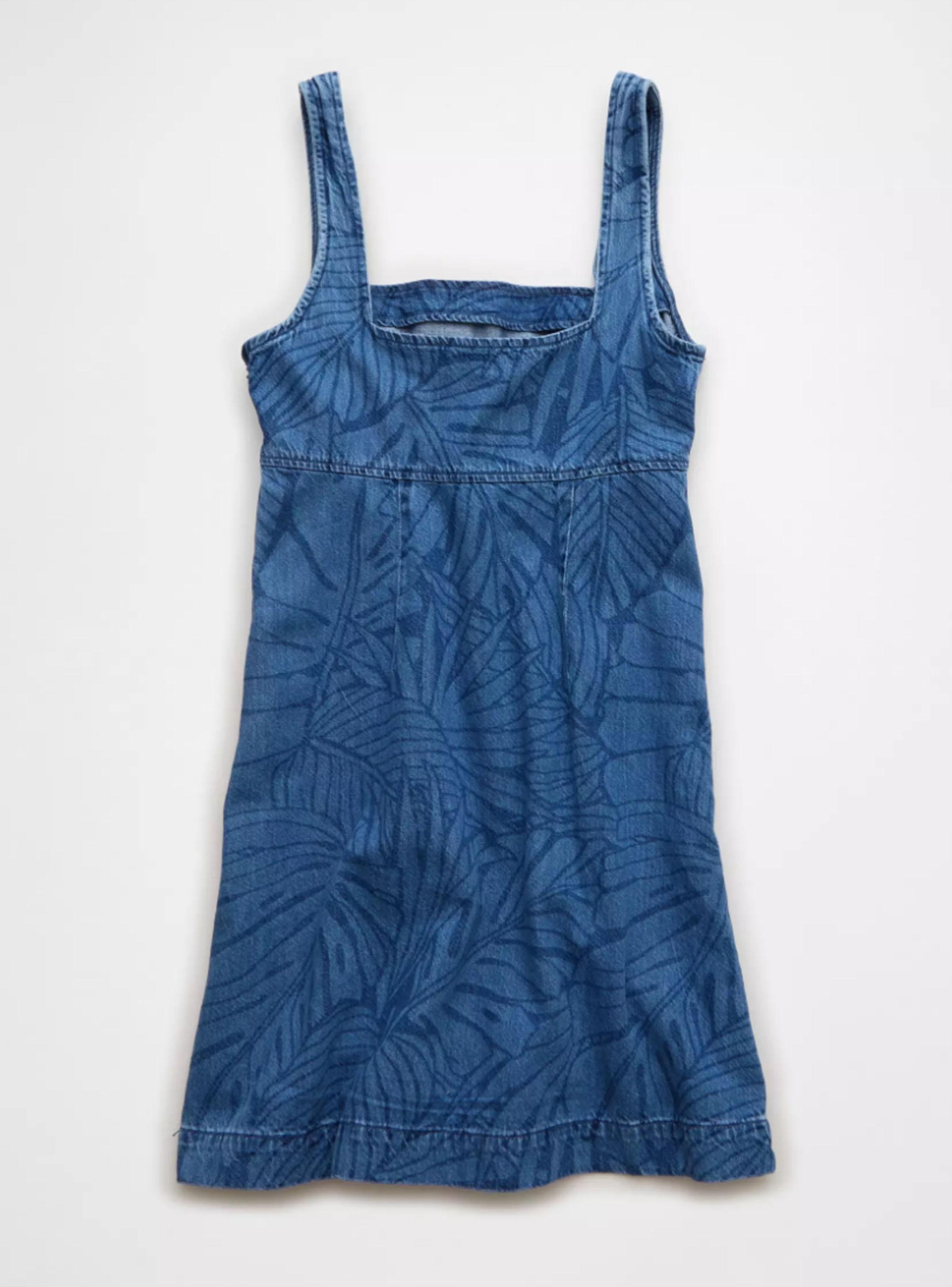 Vestido Ae Jeans Corto Cuello Cuadrado-3