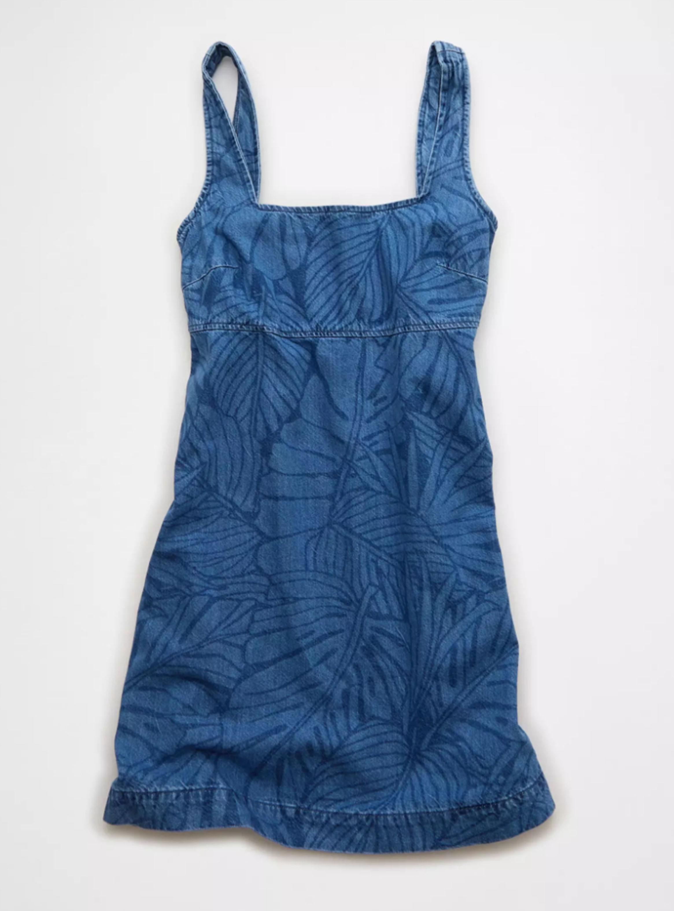 Vestido Ae Jeans Corto Cuello Cuadrado-2