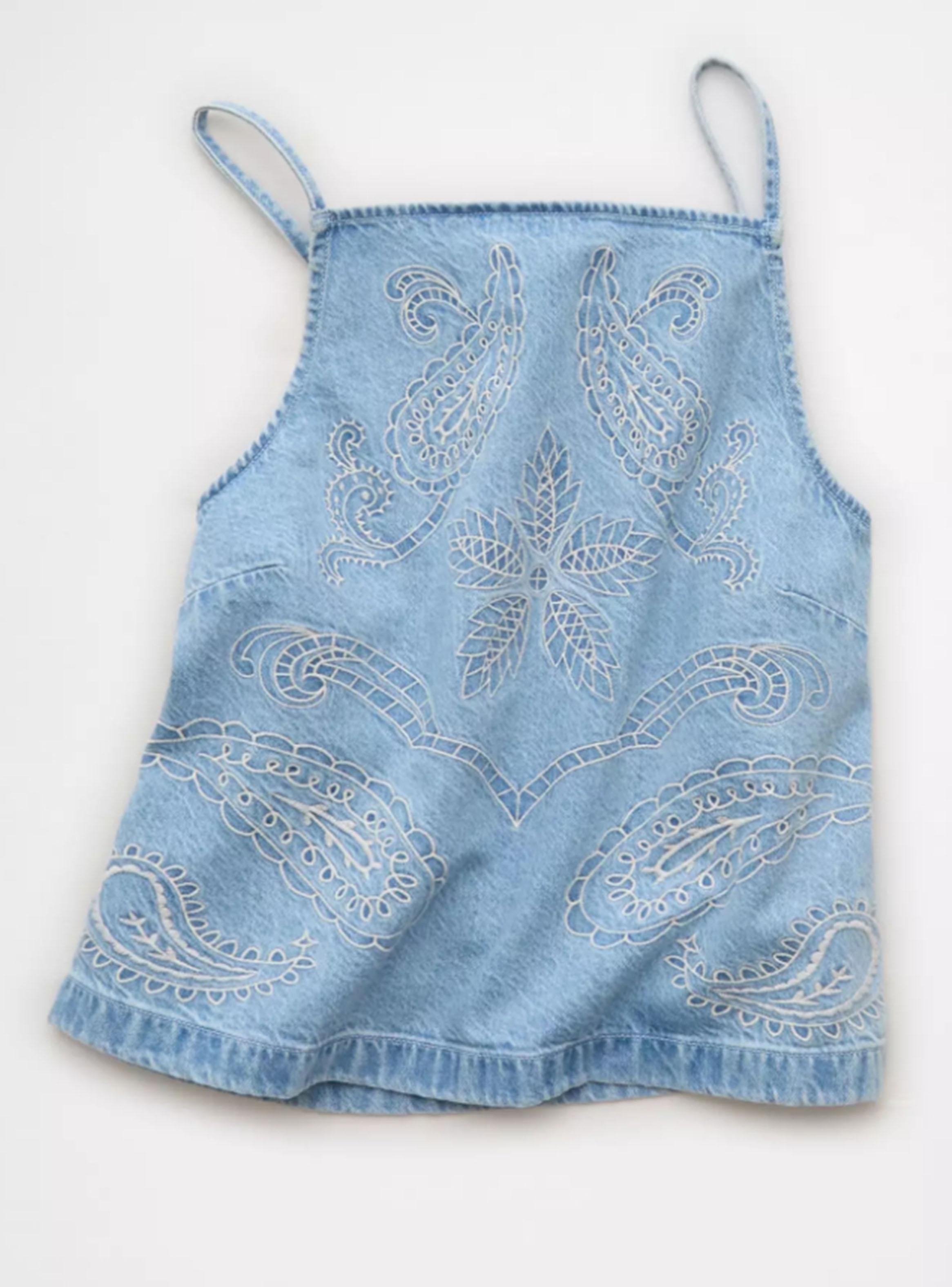 Top Ae Jeans Bordado Floreado-2