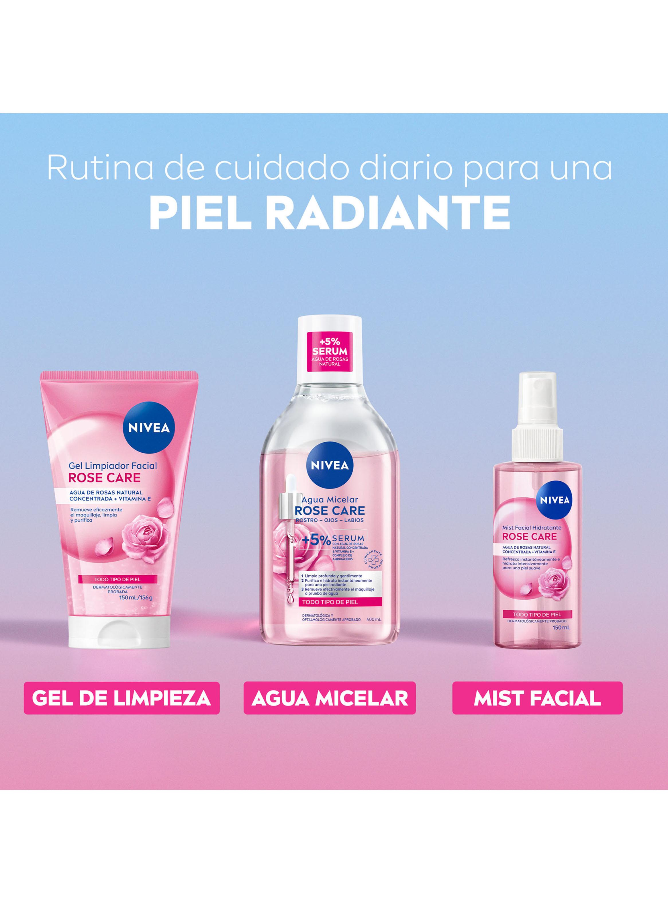 Agua Micelar Facial Rose Care Limpieza Suave 400ml-5