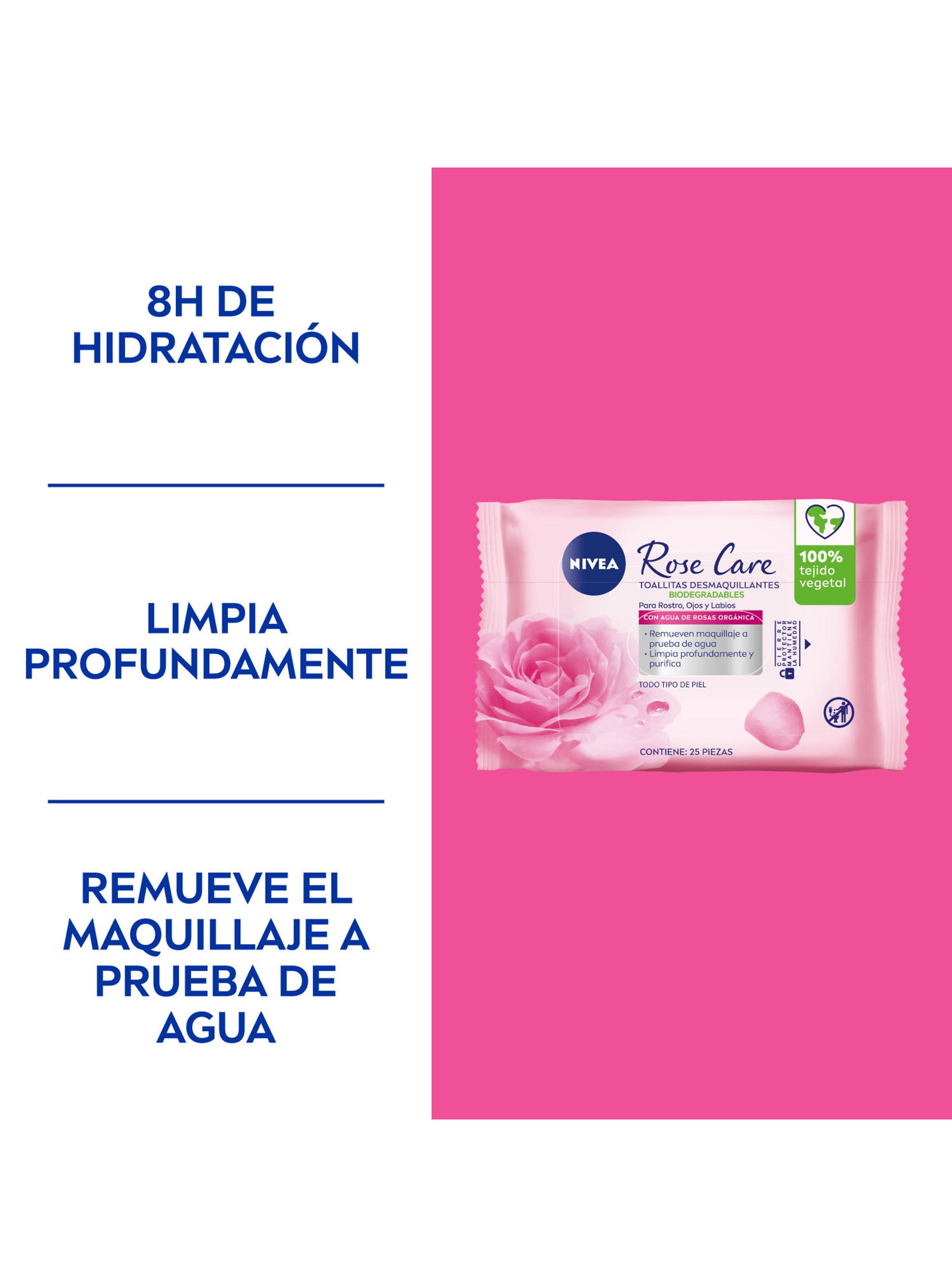 Toallitas Desmaquillantes Faciales Rose Care 25uds-1