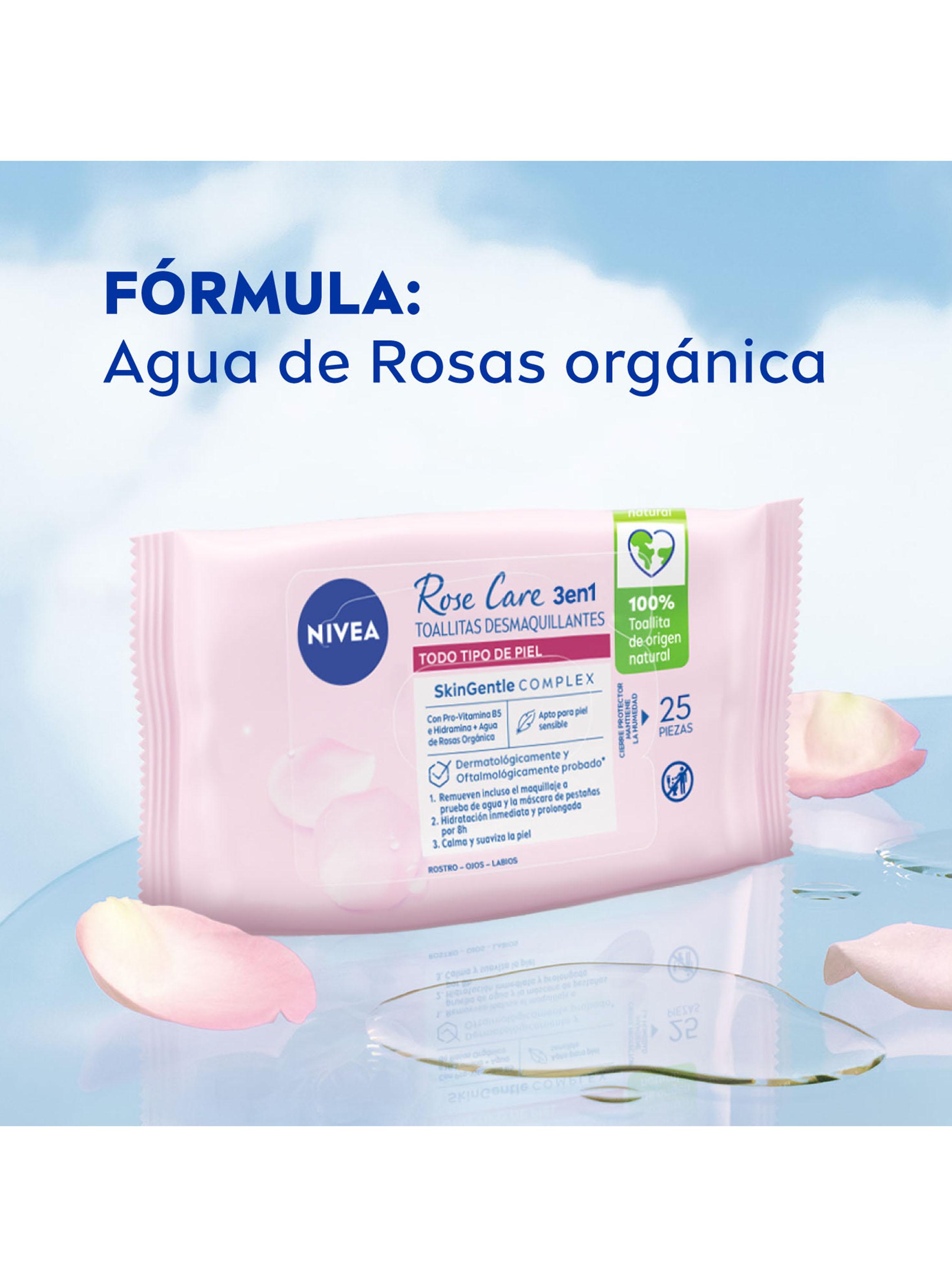 Toallitas Desmaquillantes Faciales Rose Care 25uds-3