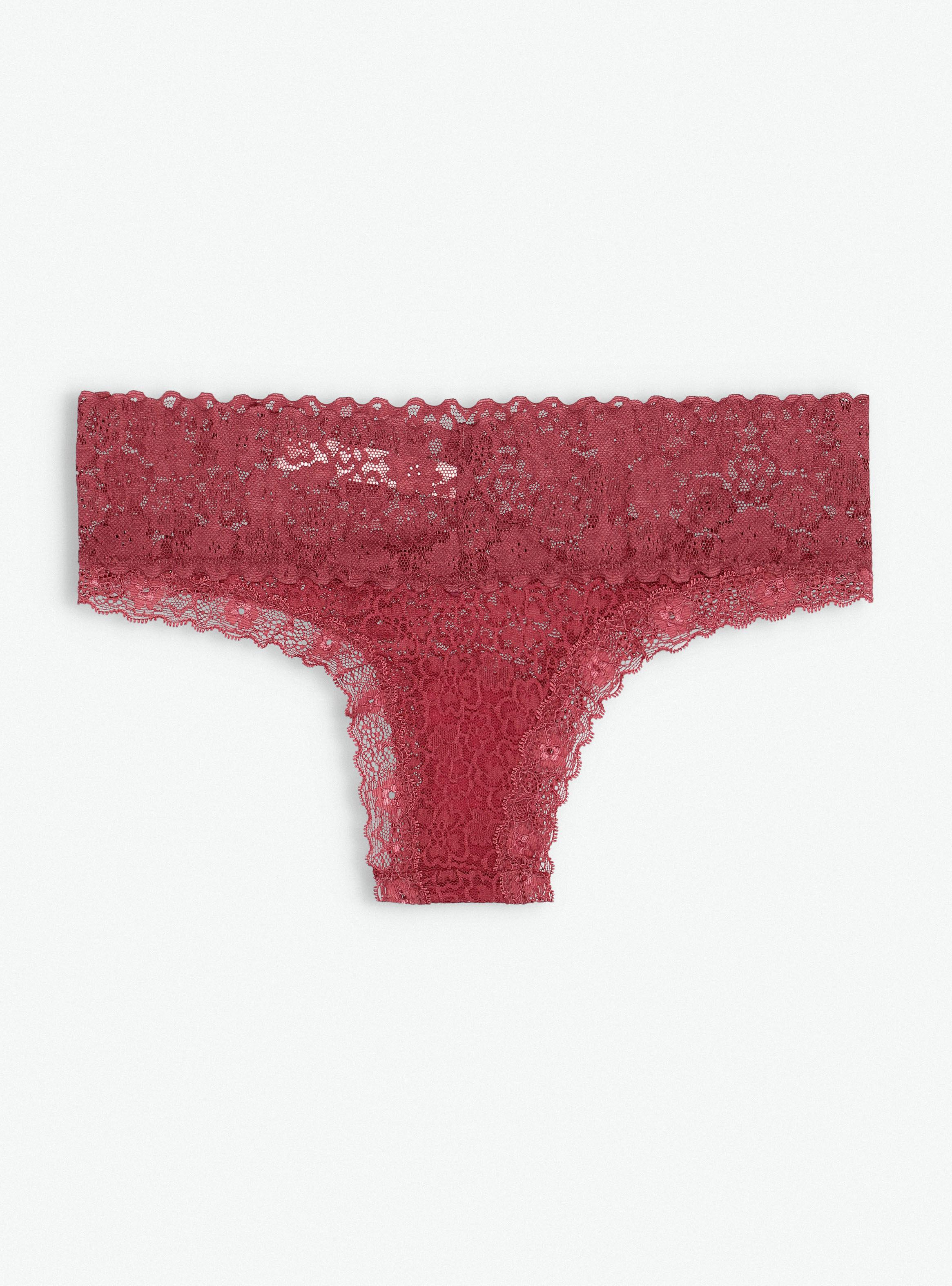 Calzón Bikini Diseño Encaje Tejido Lados-1