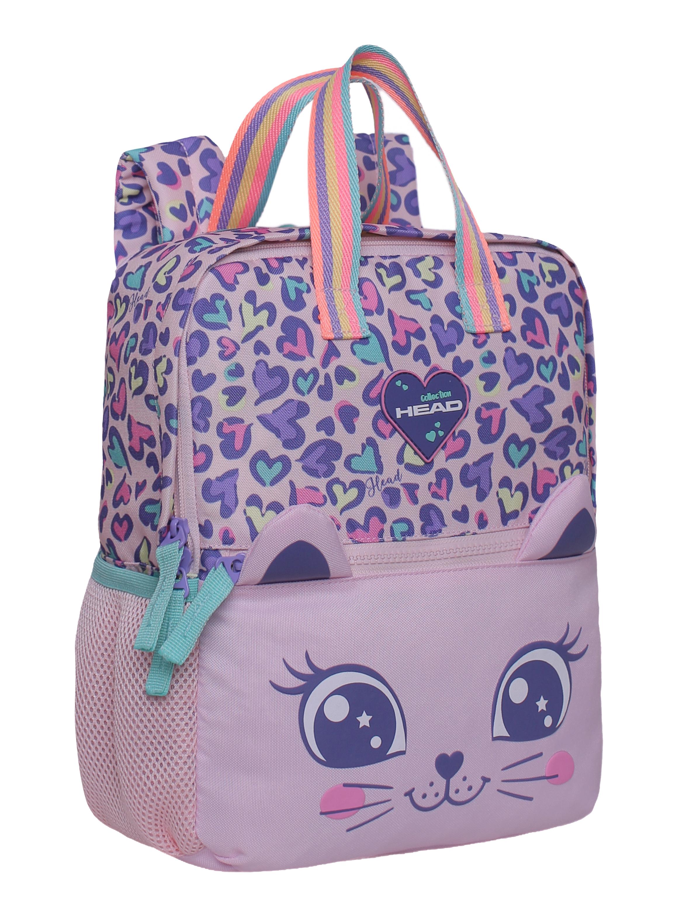 Mochila para Niños Pepa Gato Corazón Rosado-2