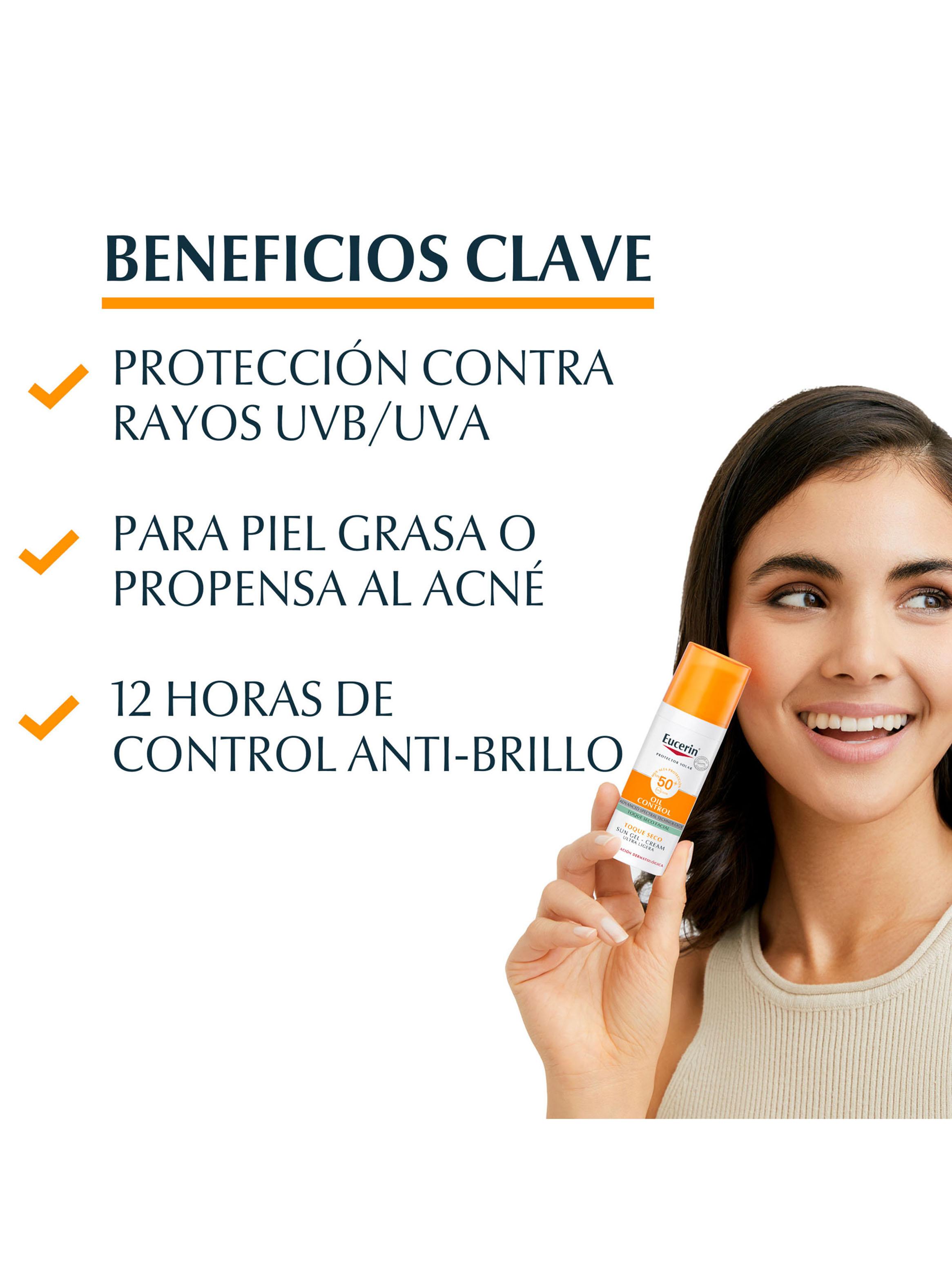 Protector Solar Oil Control Gel Crema Facial FPS50+ 50ml-2
