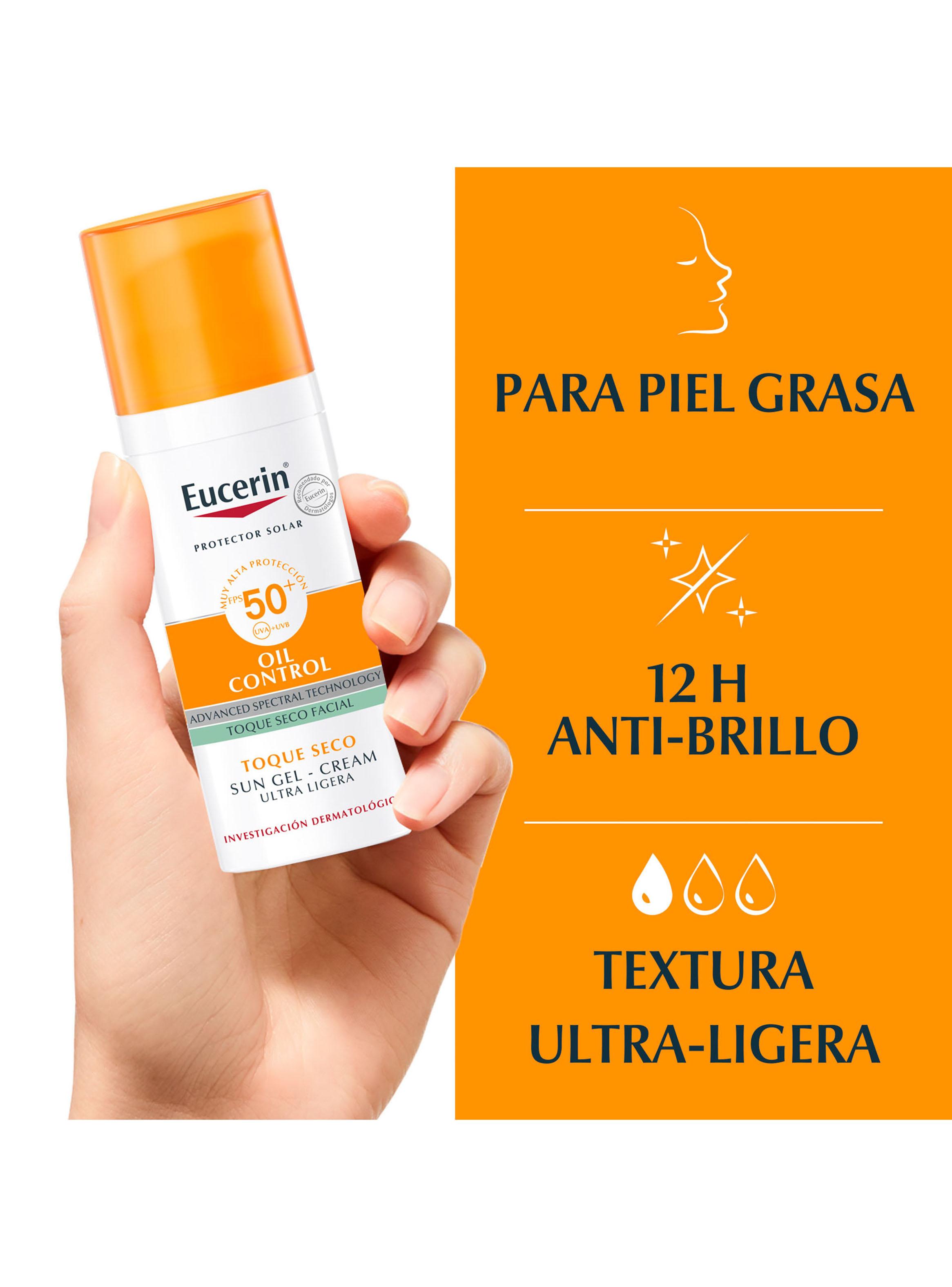 Protector Solar Oil Control Gel Crema Facial FPS50+ 50ml-3