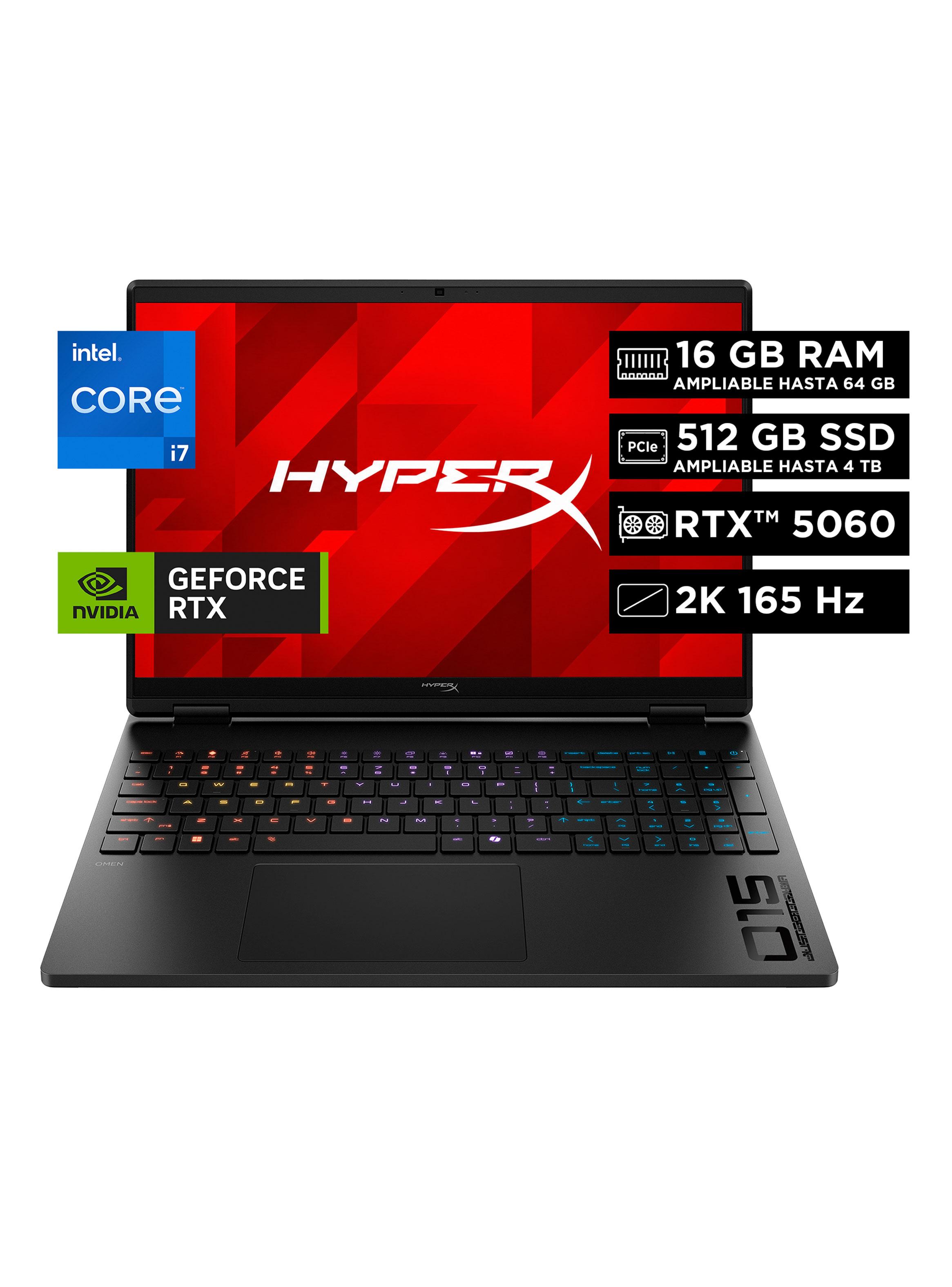 Notebook Gamer OMEN 15-ga0001la Intel Core i7 RTX 5060 16GB RAM 512GB SSD 15.3'' 2K 165Hz-1