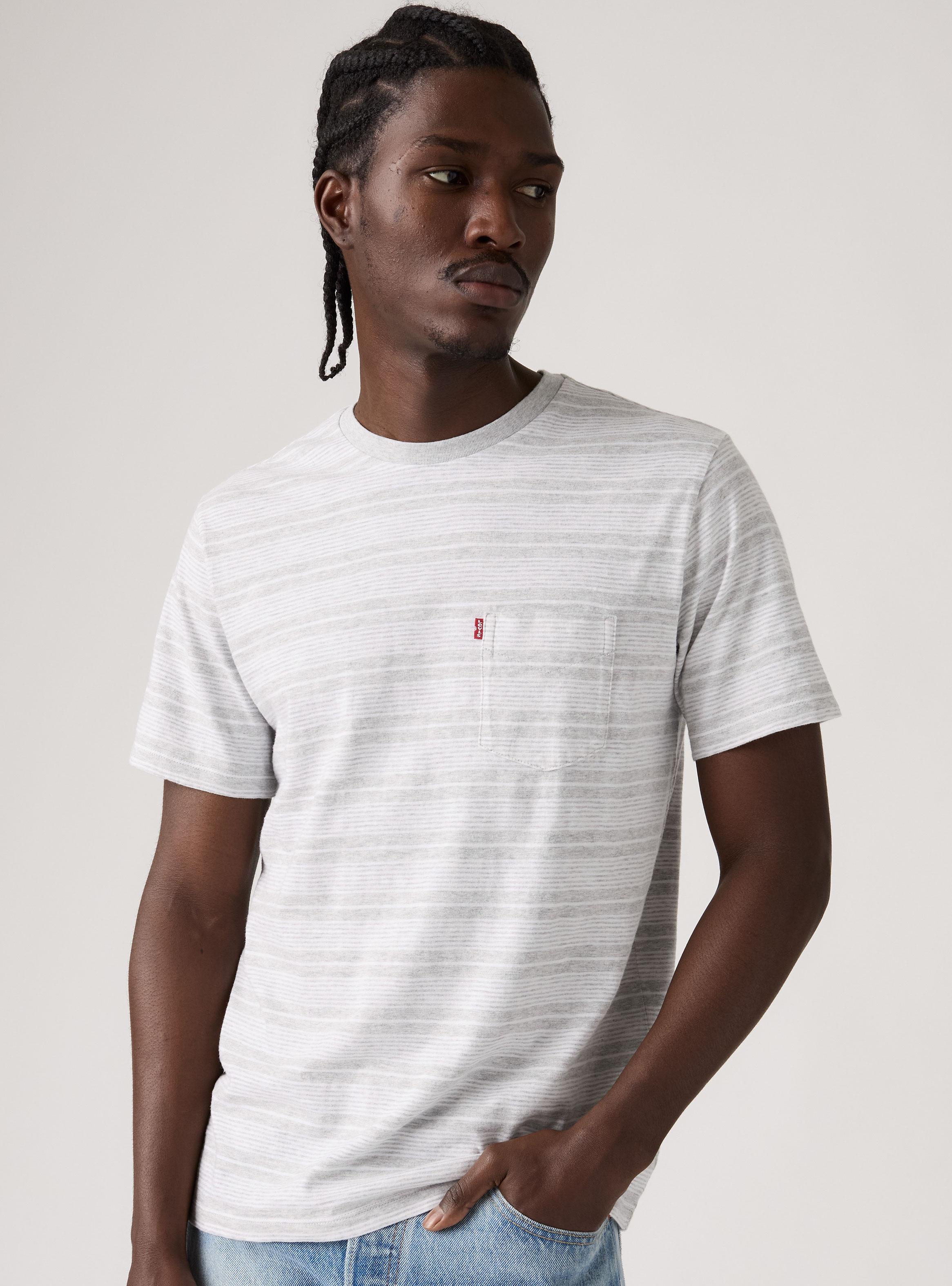 Polera Manga Corta Rayada con Bolsillo-2