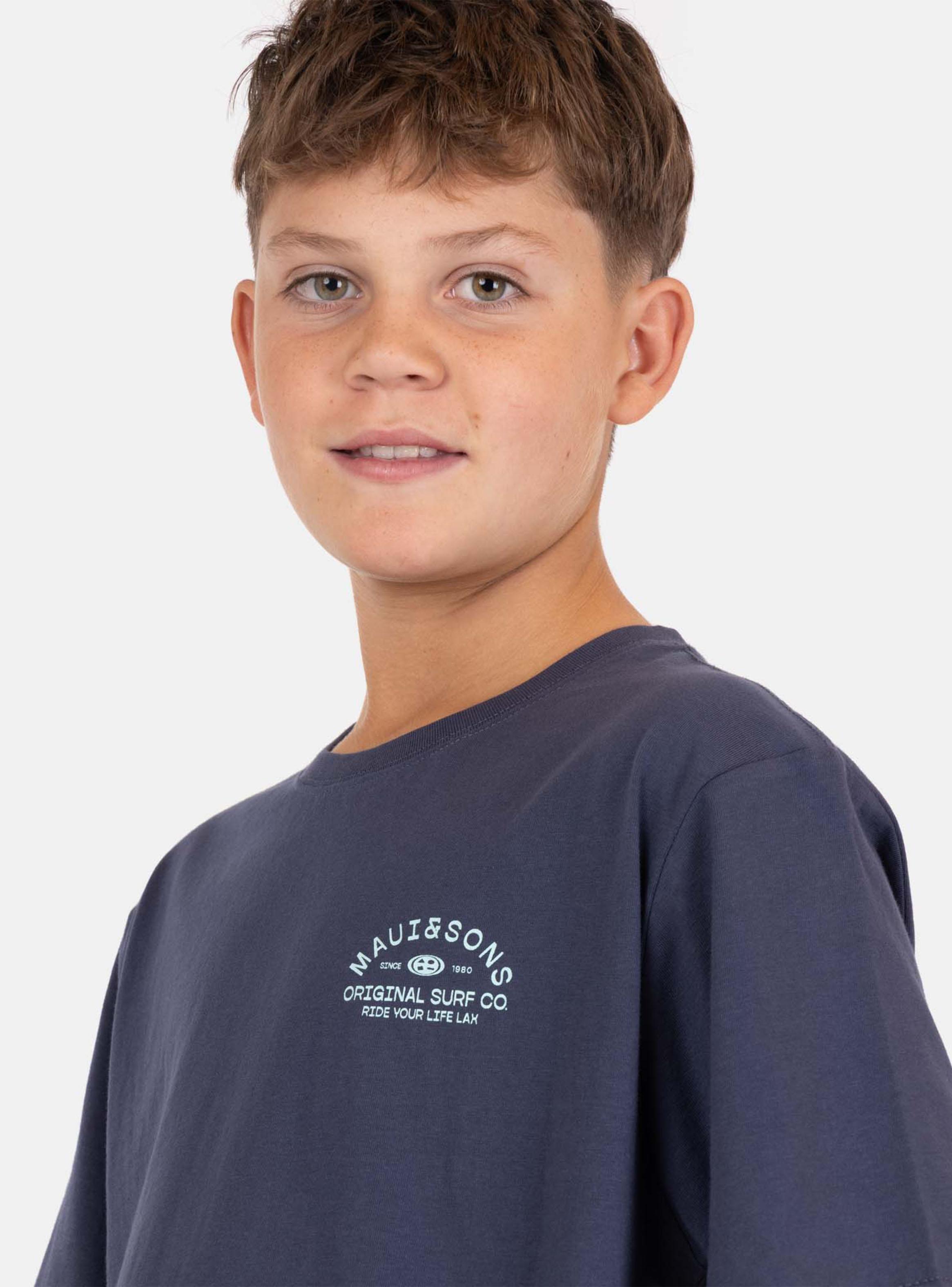 Polera Print Básico Logo Espalda Navy-2