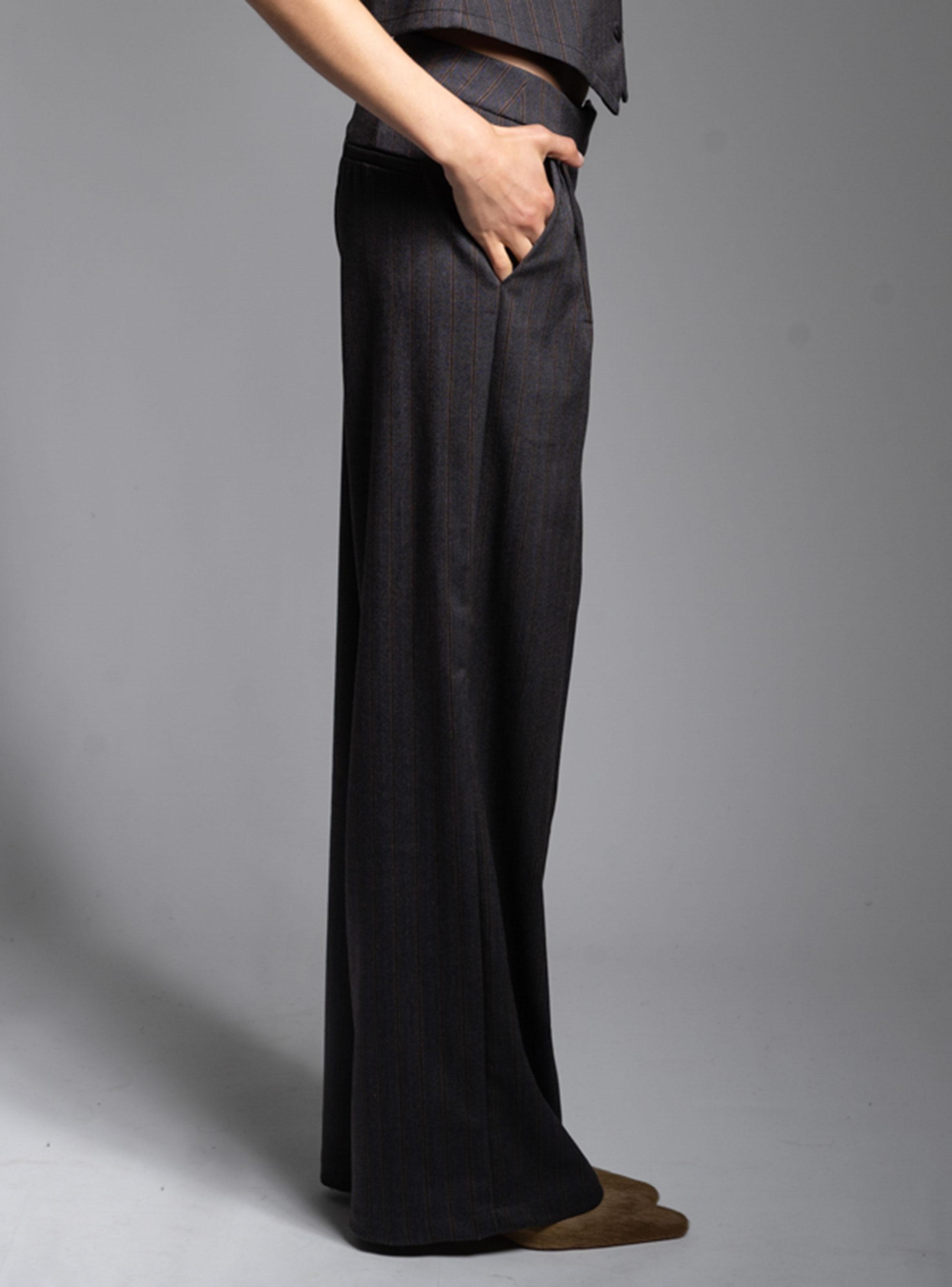 Pantalón Tiro Medio Recto Rai Gris-2