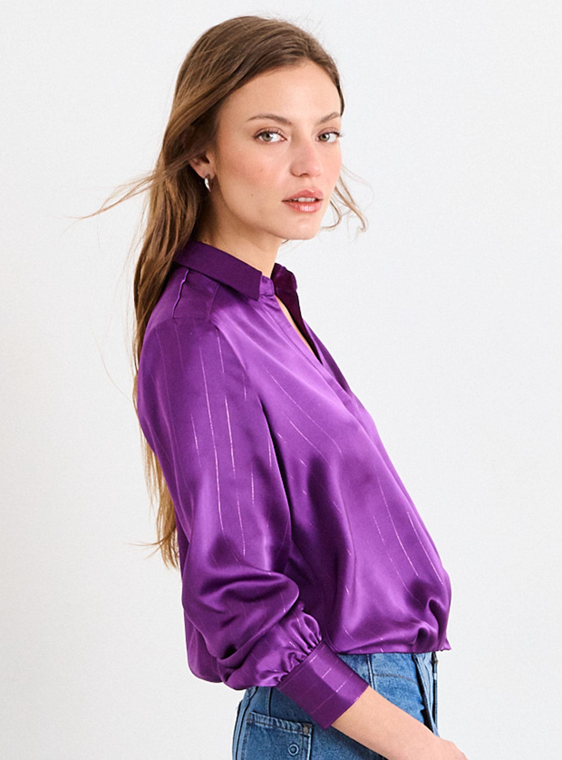 Blusa Lisa con Botón Poliéster-1