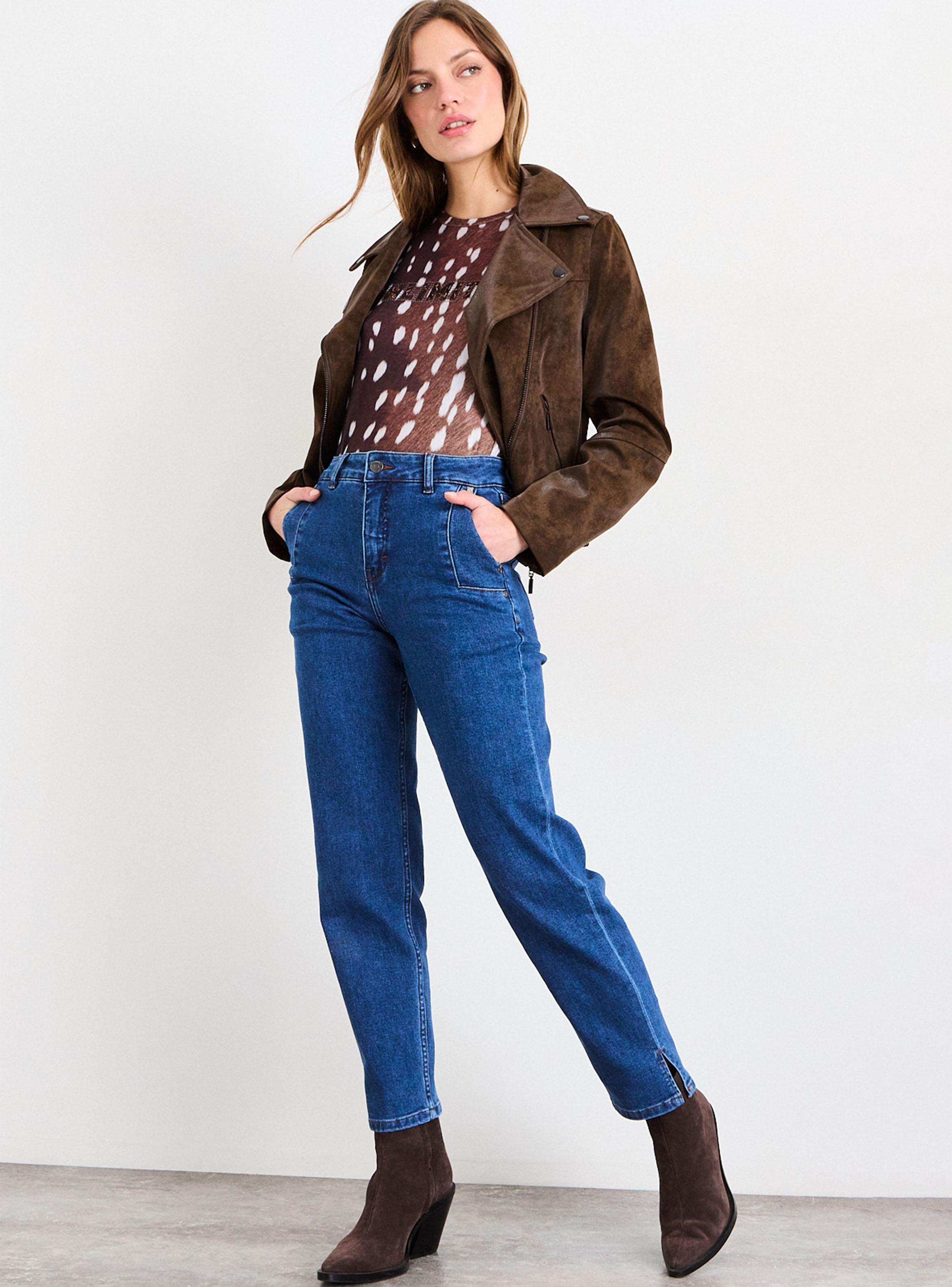 Jeans Liso Straight Fit Medio-4