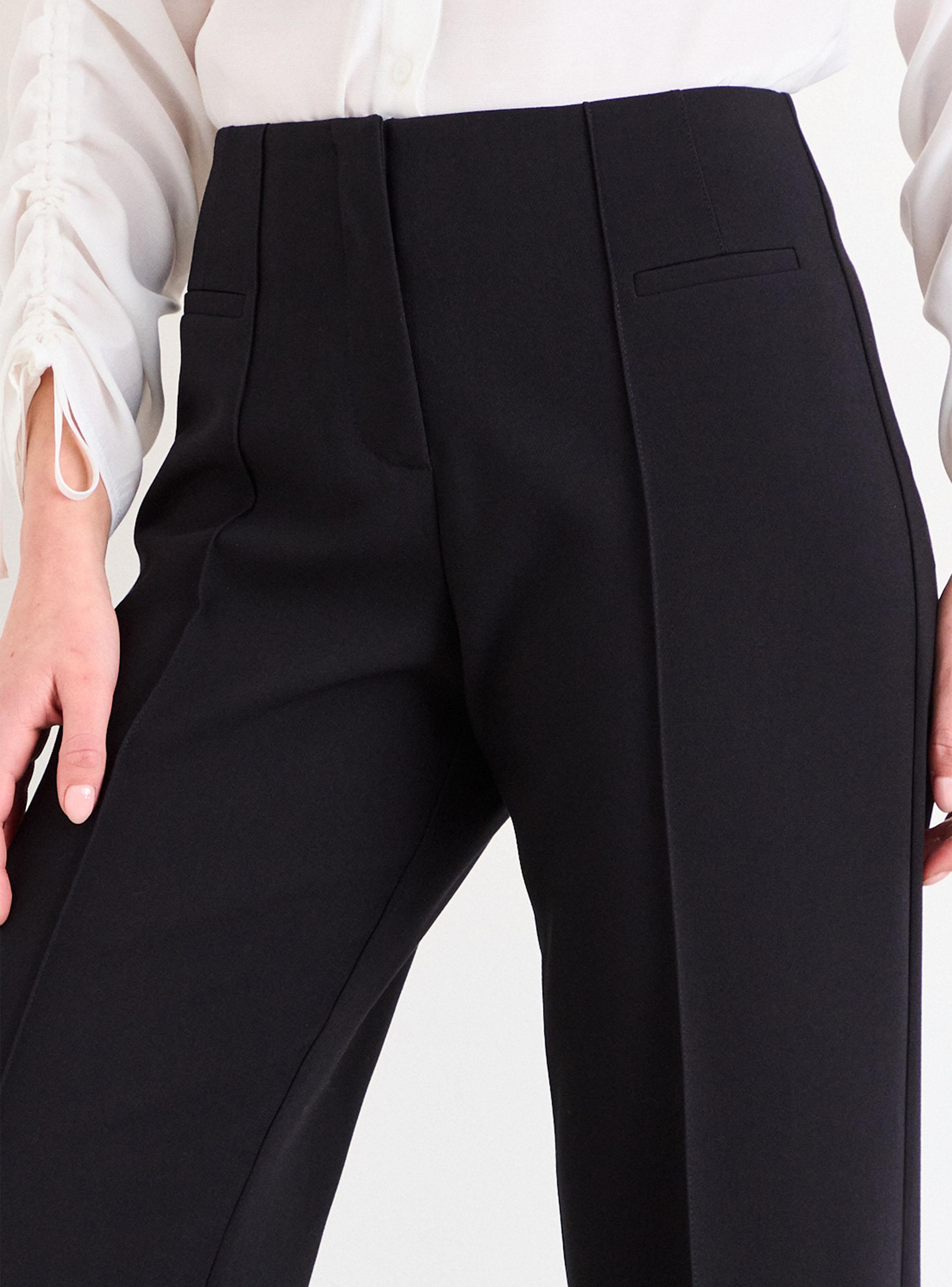 Pantalón Liso Wide Leg Tiro Medio Color Básico-2