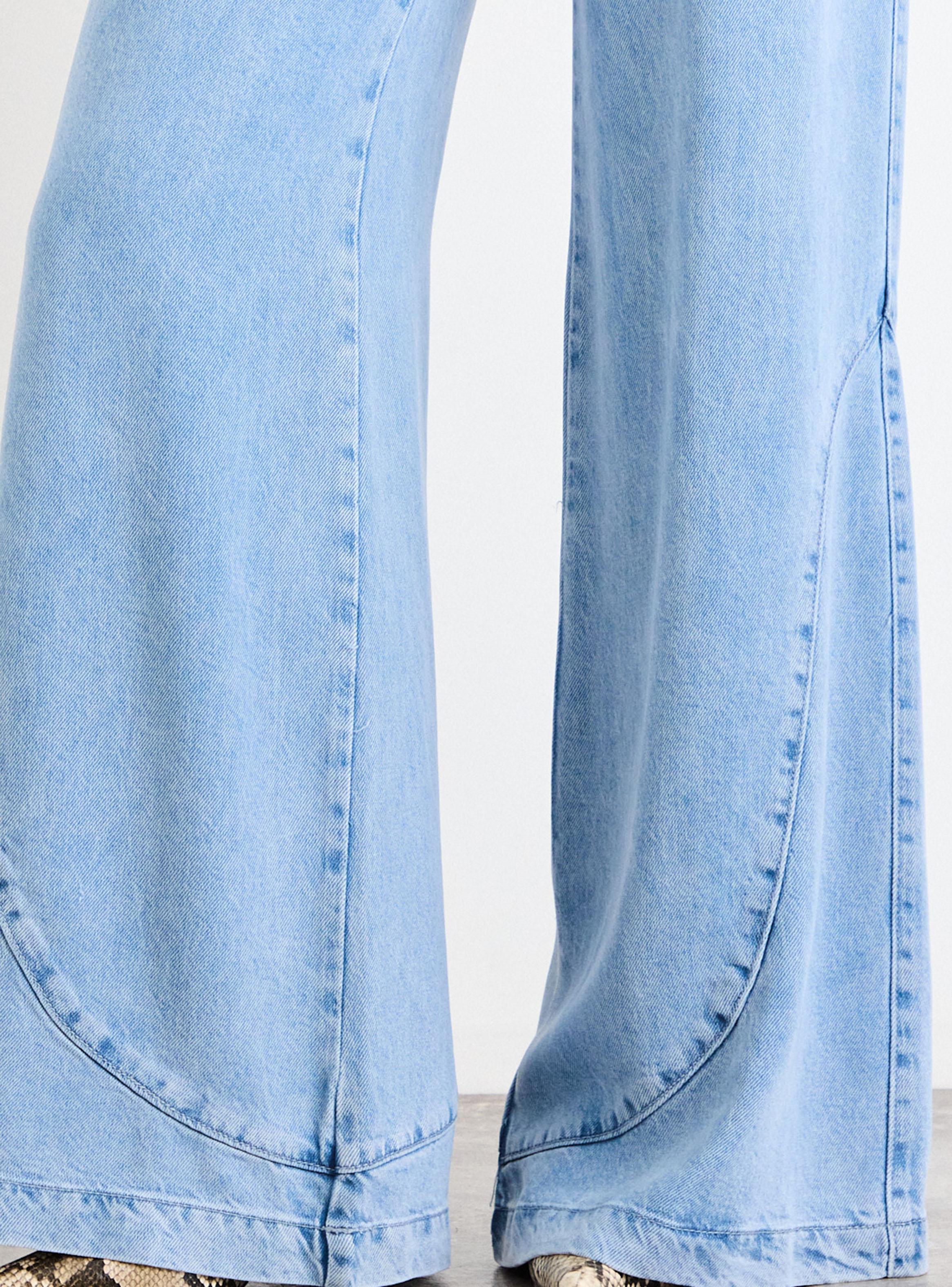 Pantalón Liso con Detalle Wide Leg-3