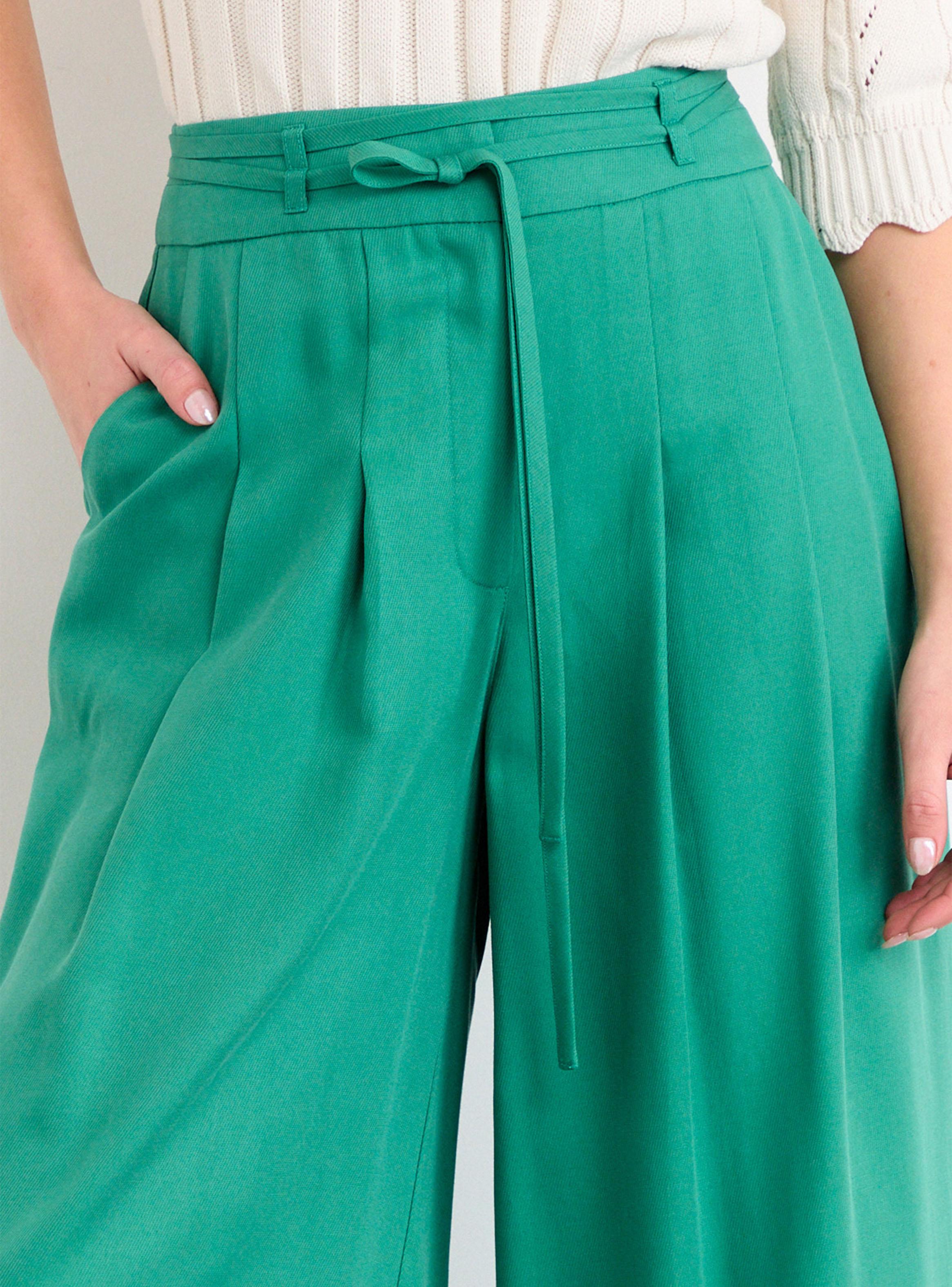 Pantalón Liso Wide Leg Tiro Medio Color-2