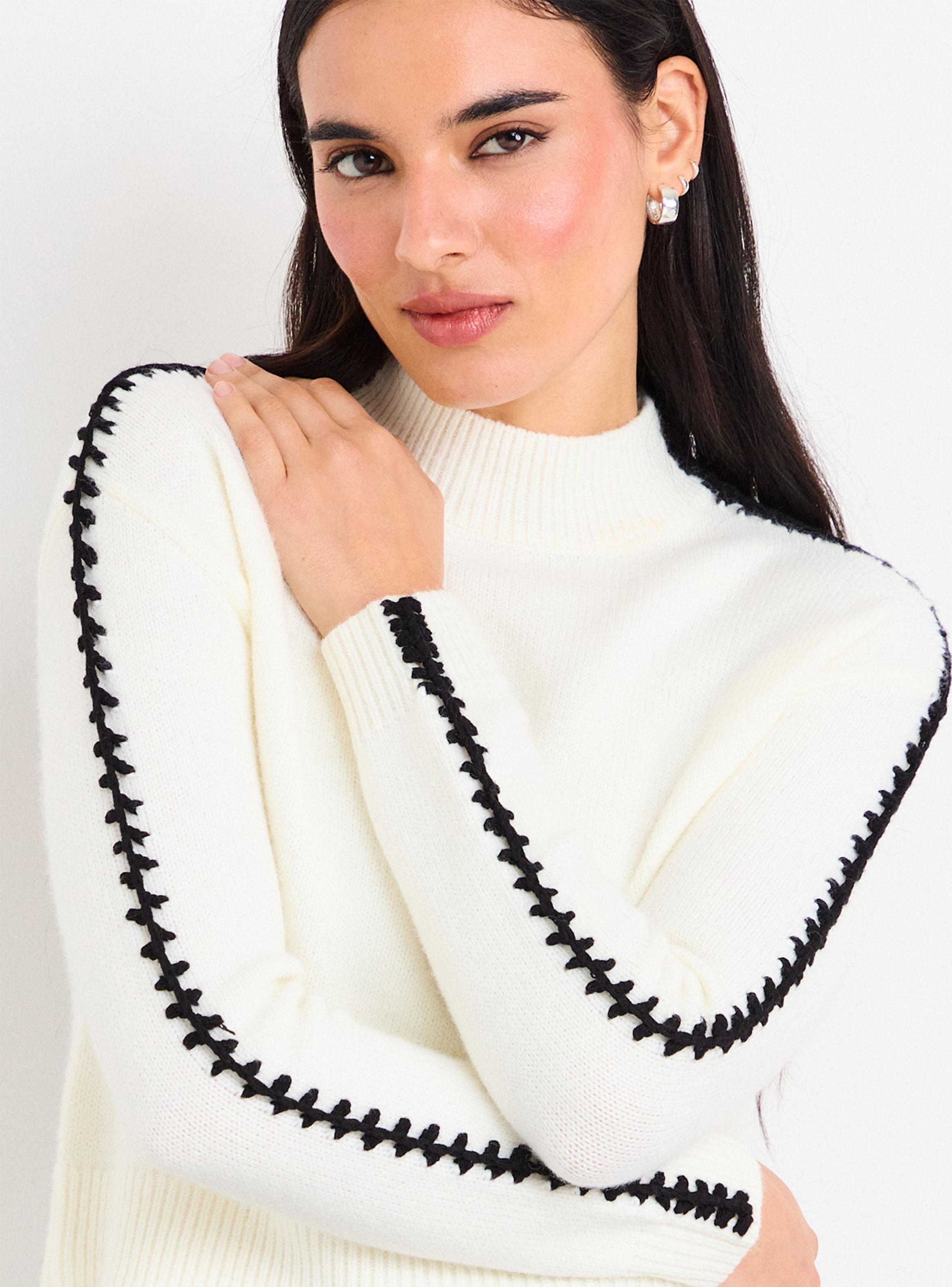 Sweater Detalle Costuras en Contraste-2