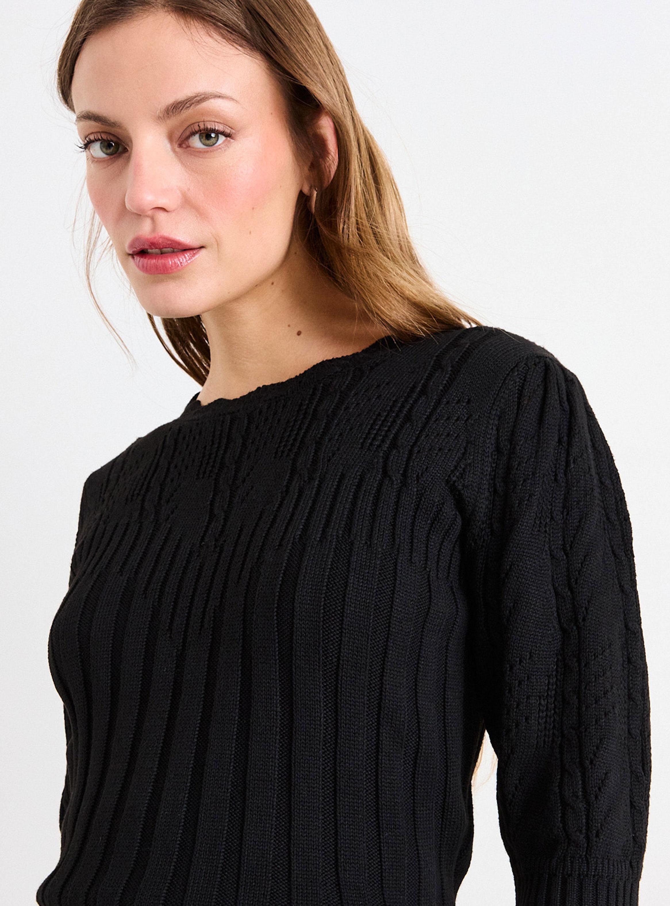 Sweater Liso Manga Tres Cuartos-2