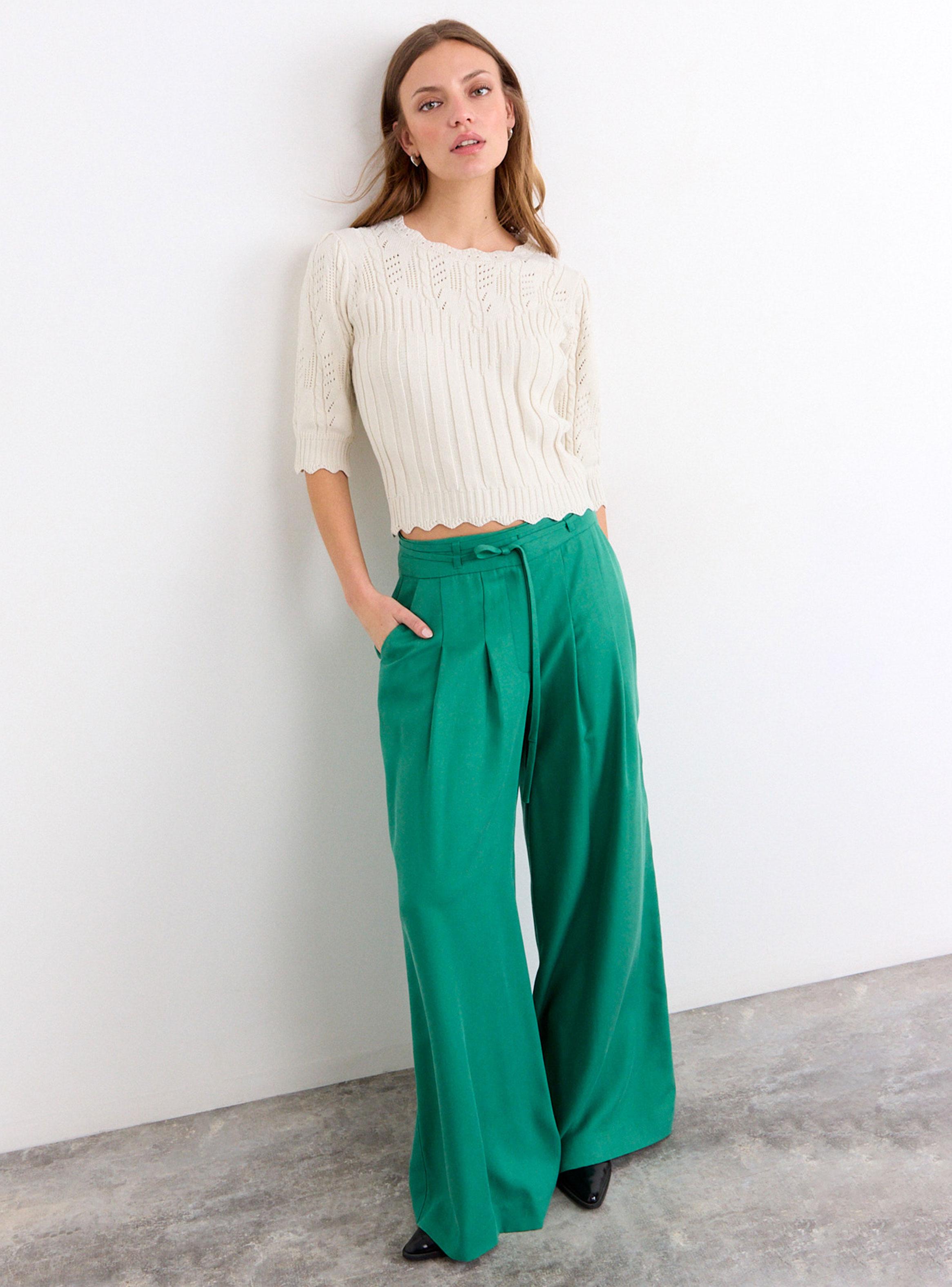 Sweater Liso Manga Tres Cuartos Regular-3