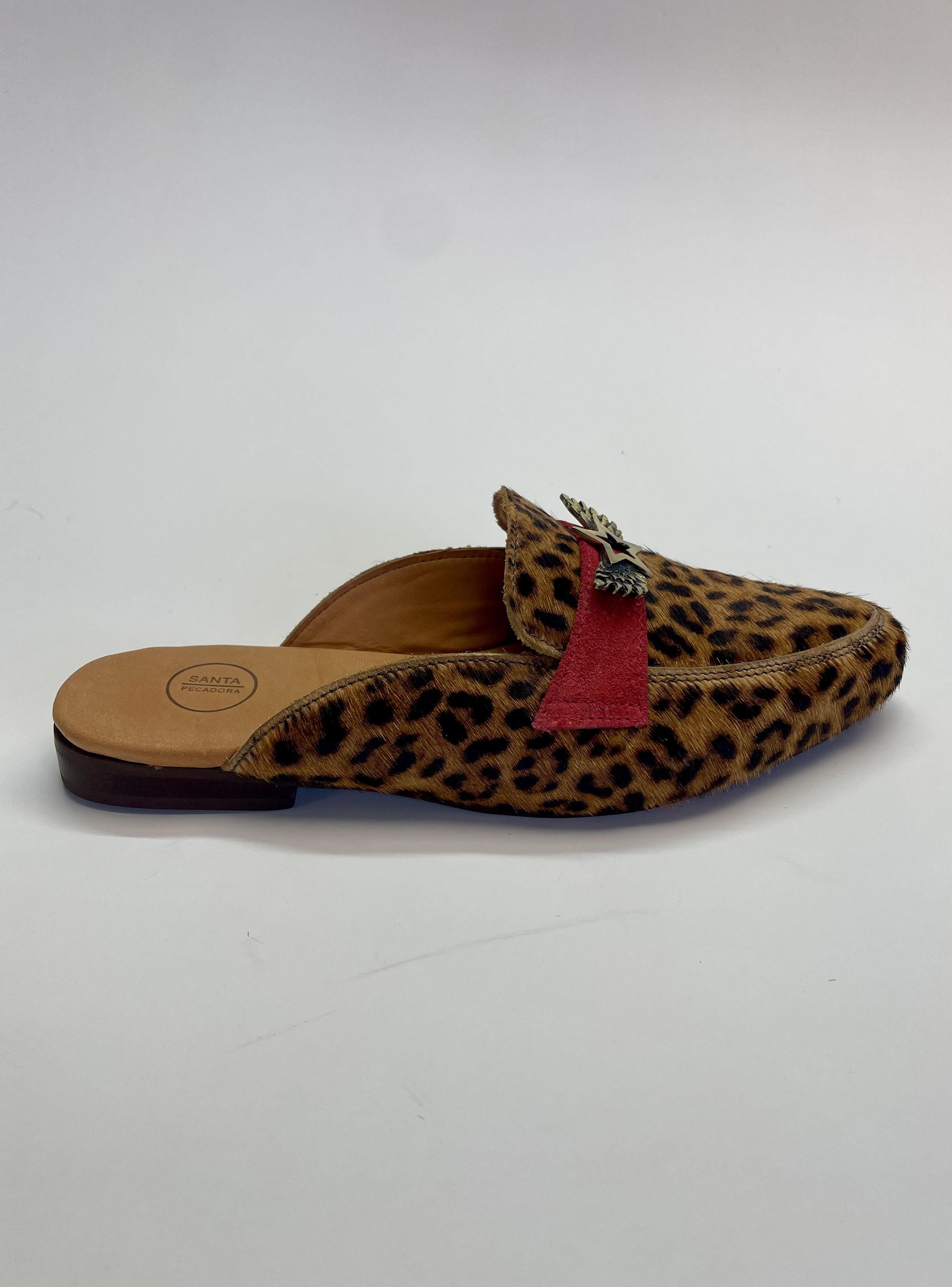 Babucha Elena Print Cuero Mujer-1