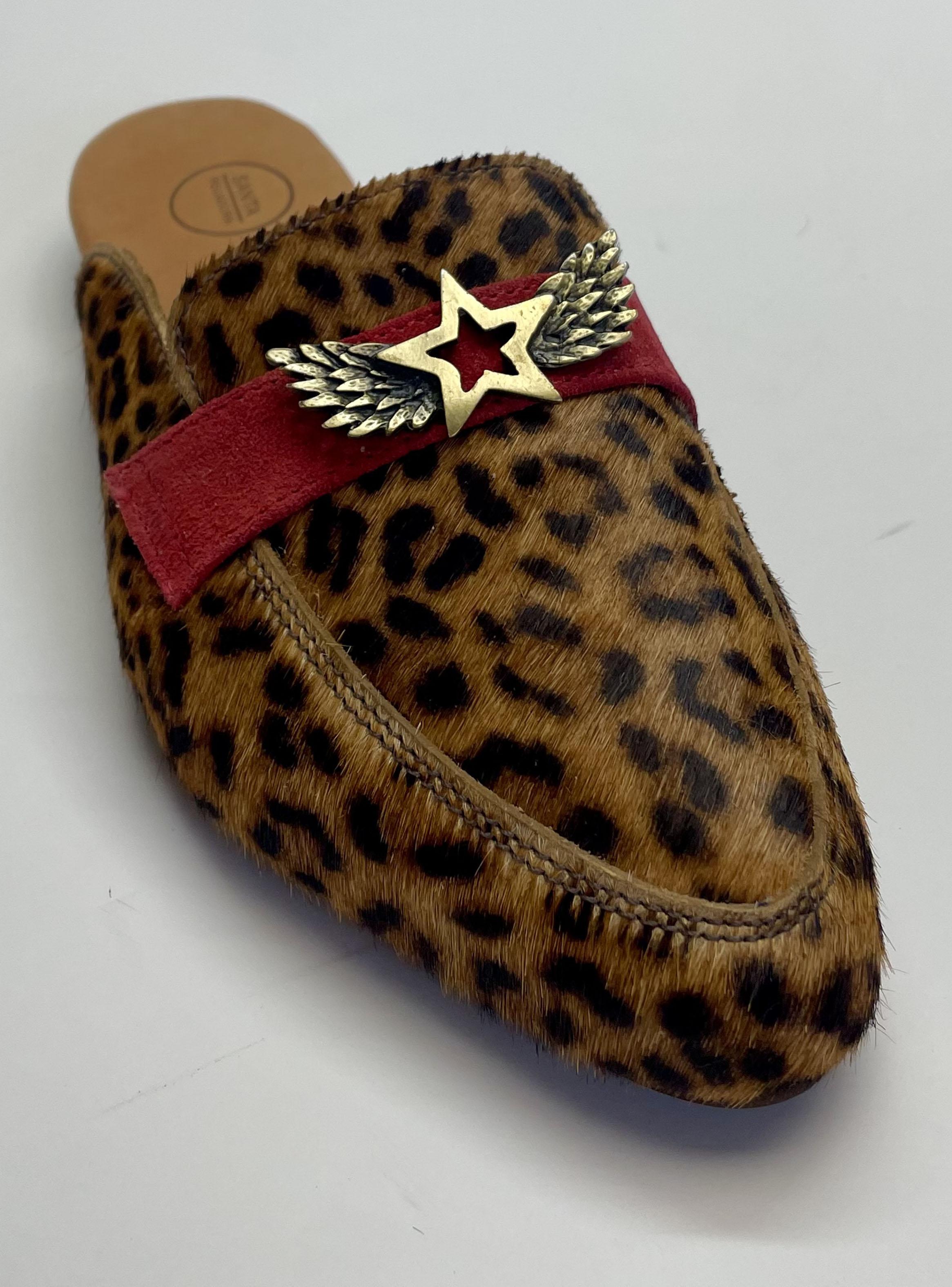 Babucha Elena Print Cuero Mujer-2