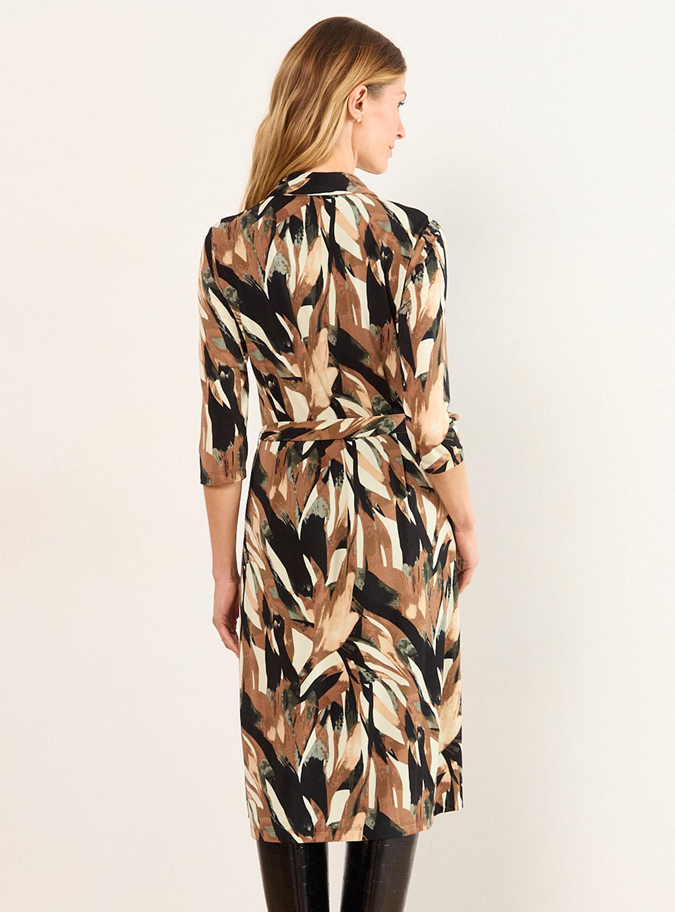 Vestido Camisero Estampado Midi-1