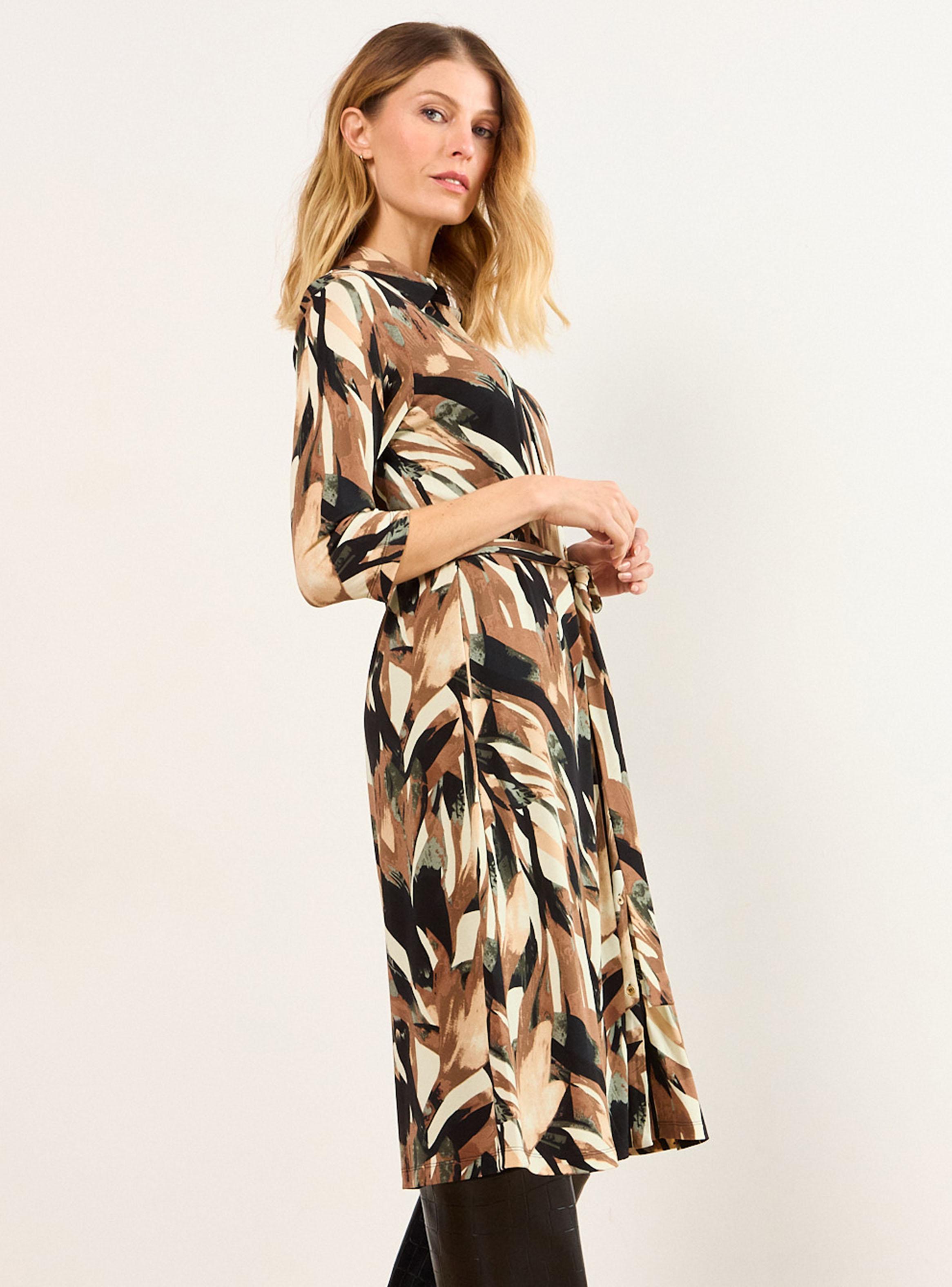 Vestido Camisero Estampado Midi-2