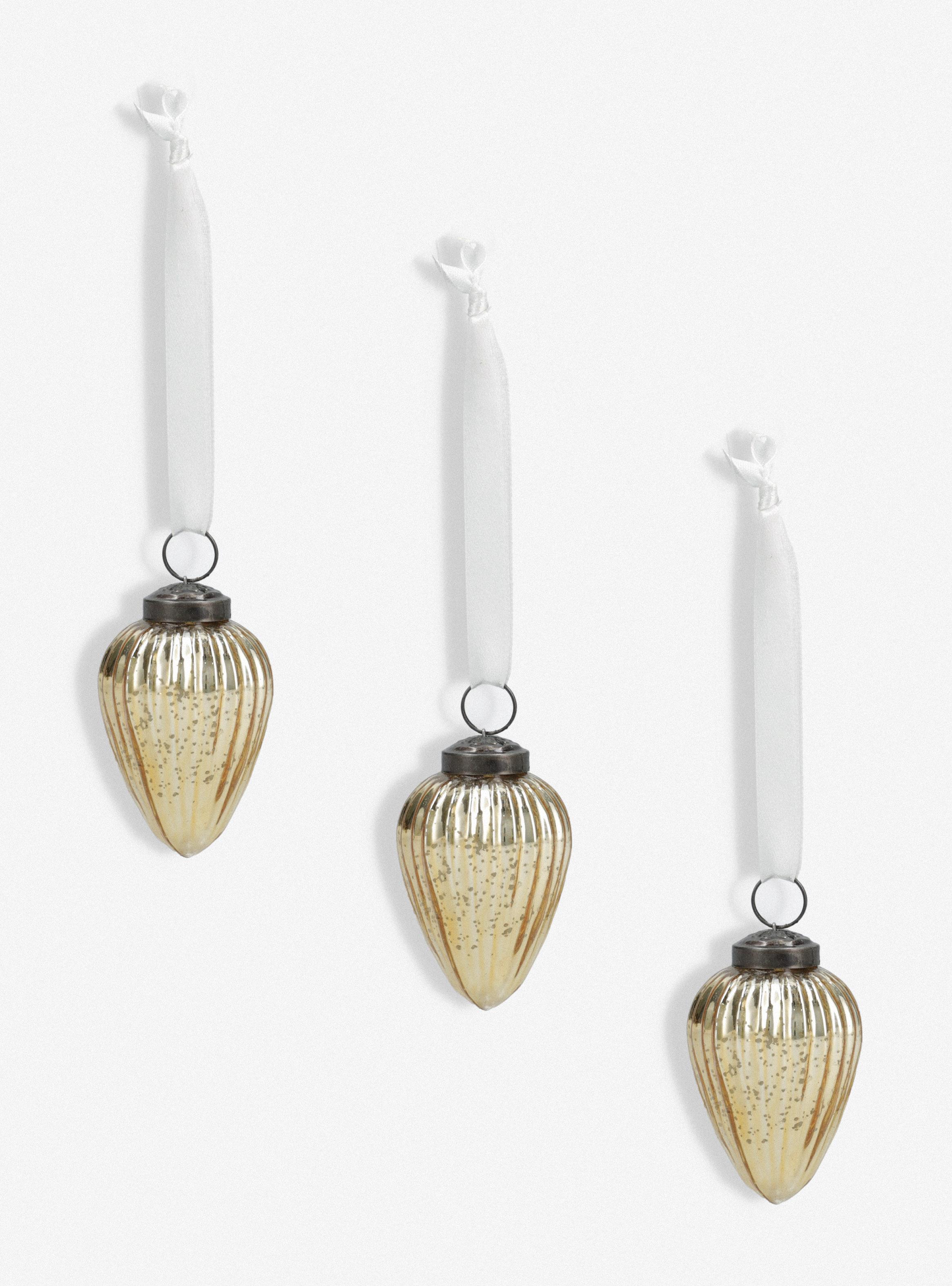 Set 6 Ornamentos Dorado 8 Cm-1