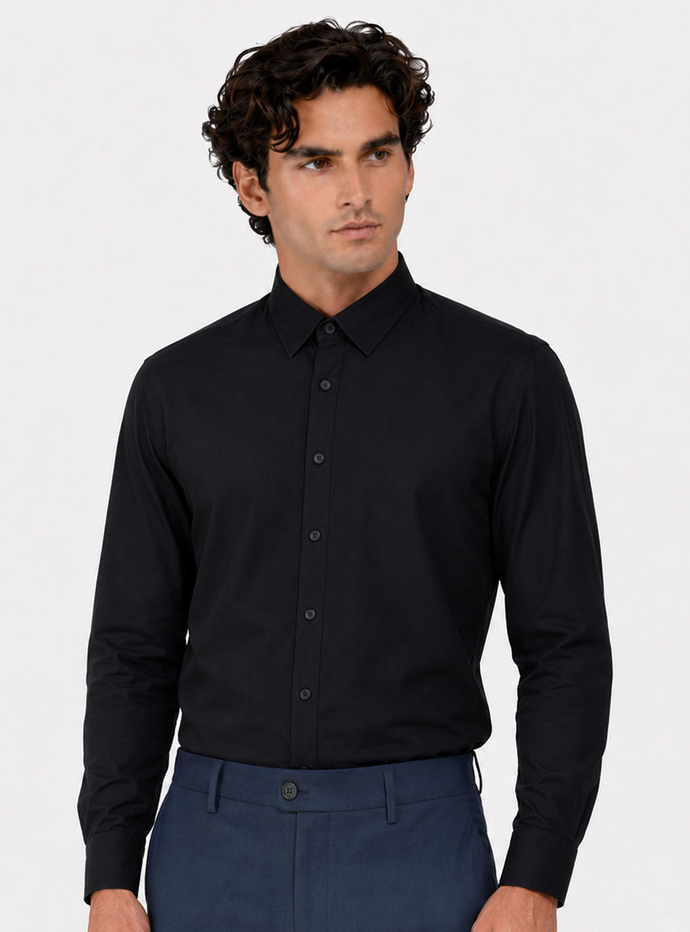 Camisa Formal Manga Larga Color Regular-0