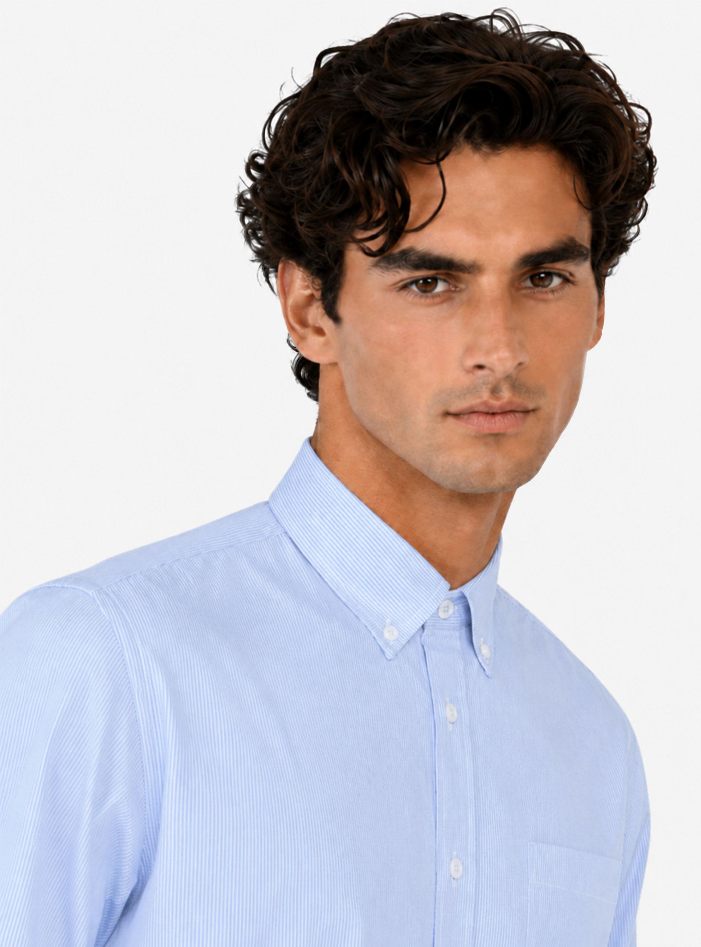 Camisa Formal Color Manga Larga con Bolsillo-2