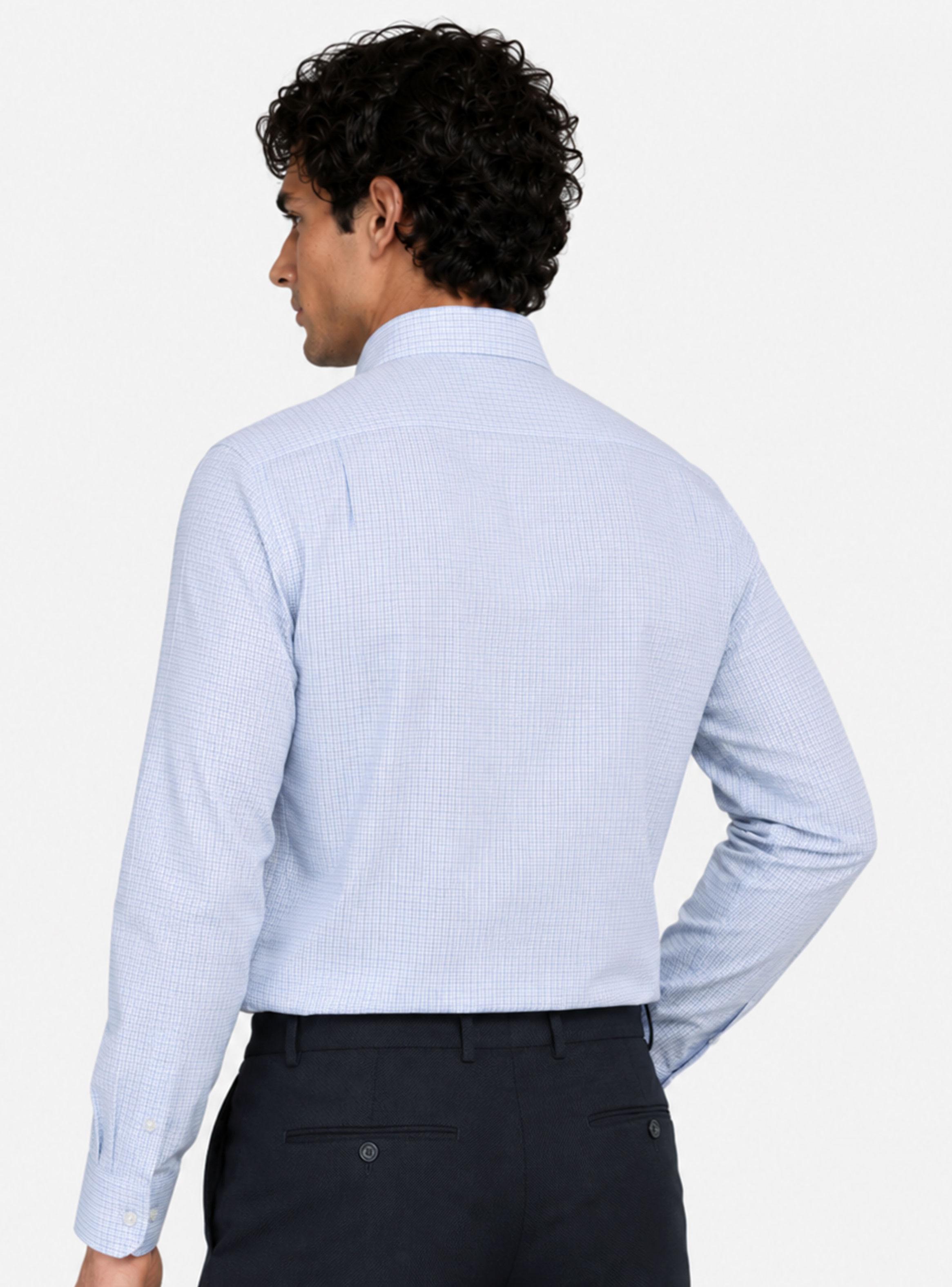 Camisa Formal Color Manga Larga Bolsillo-1