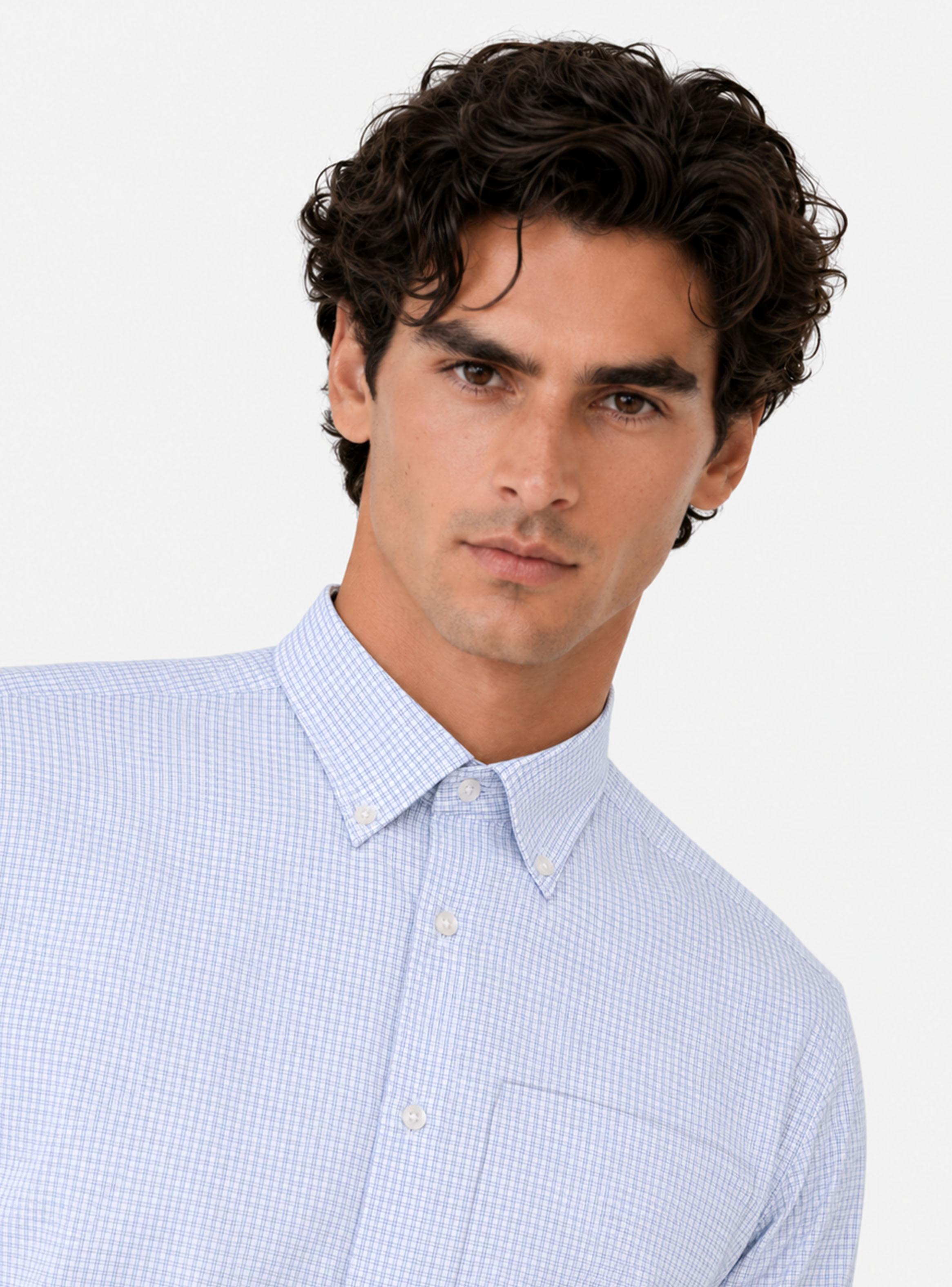 Camisa Formal Color Manga Larga Bolsillo-2