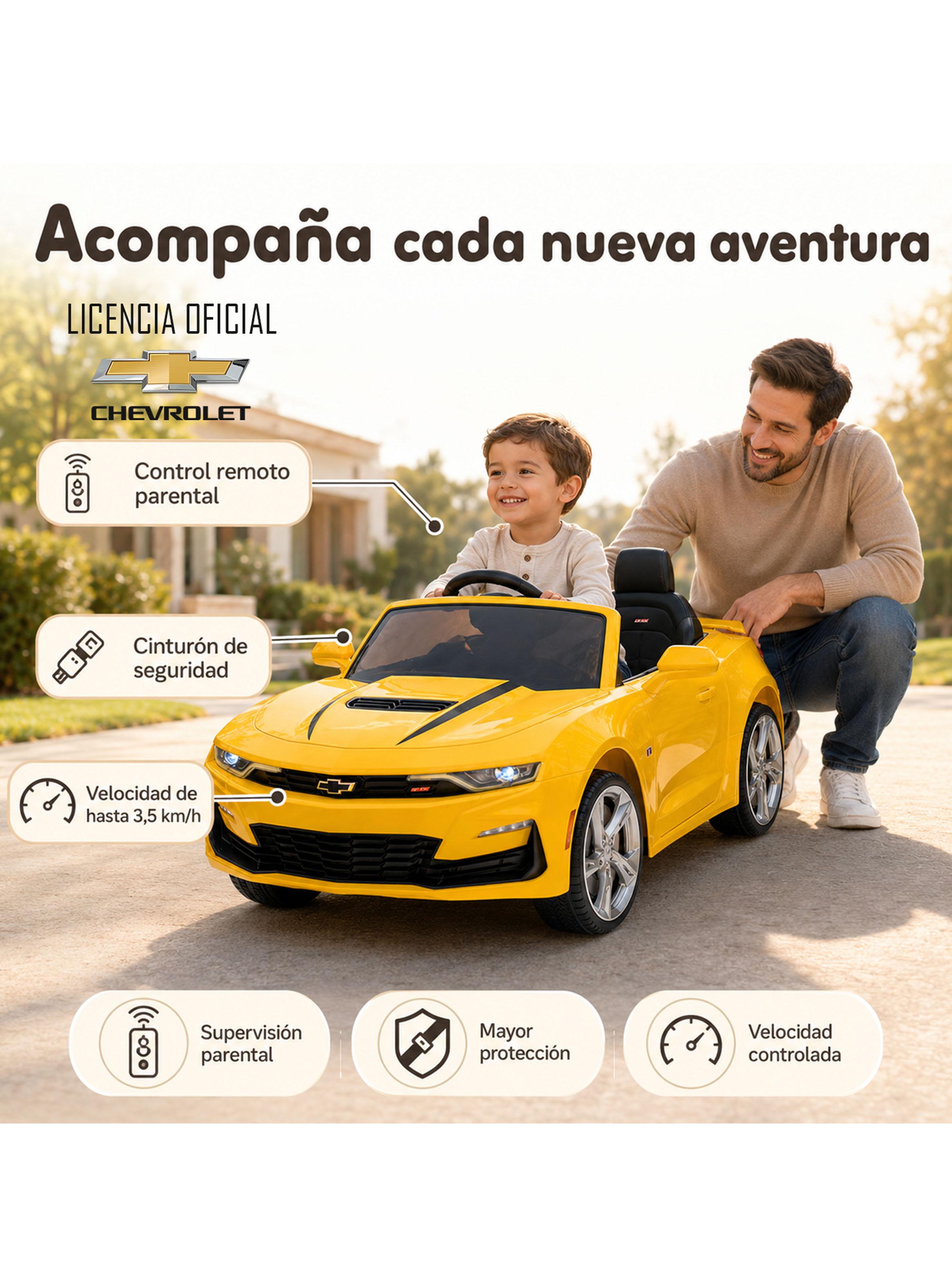 Auto a Control Remoto Chevrolet Camaro 12 Amarillo-4
