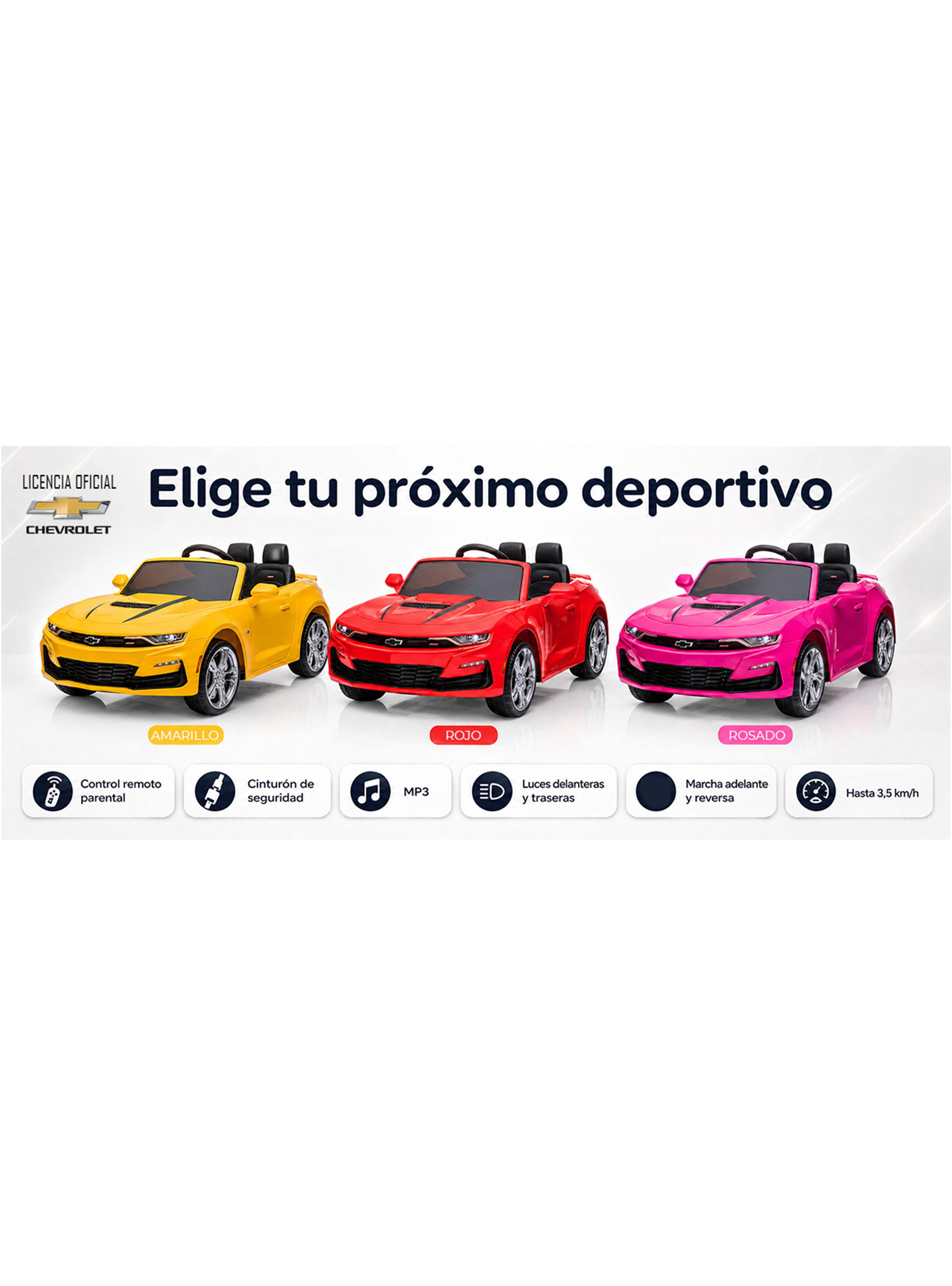 Auto a Control Remoto Chevrolet Camaro 12 Amarillo-3