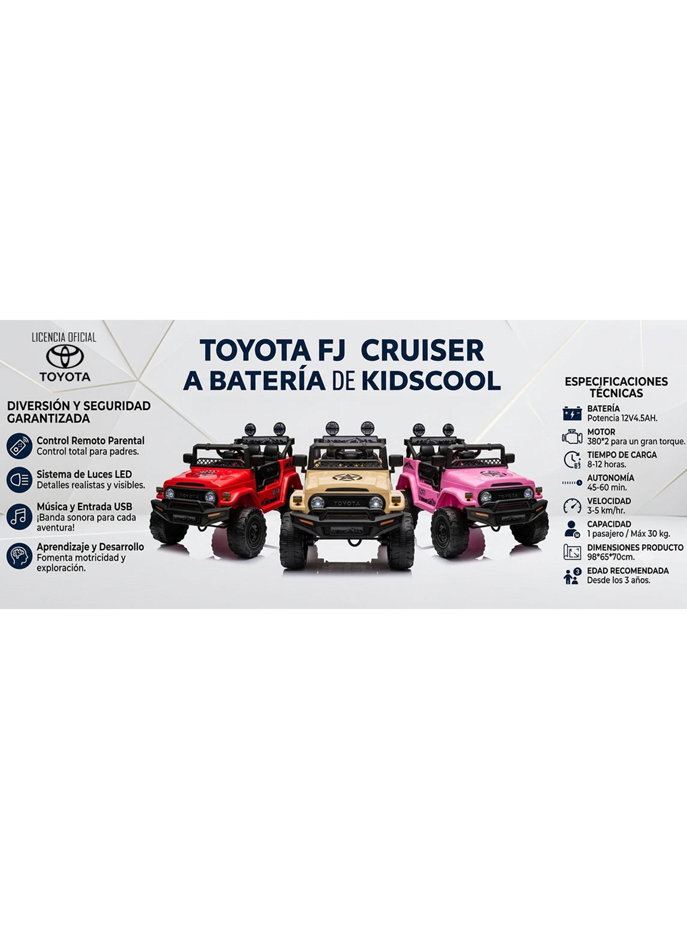 Jeep Toyota Fj Crusier 12V Rosado-3