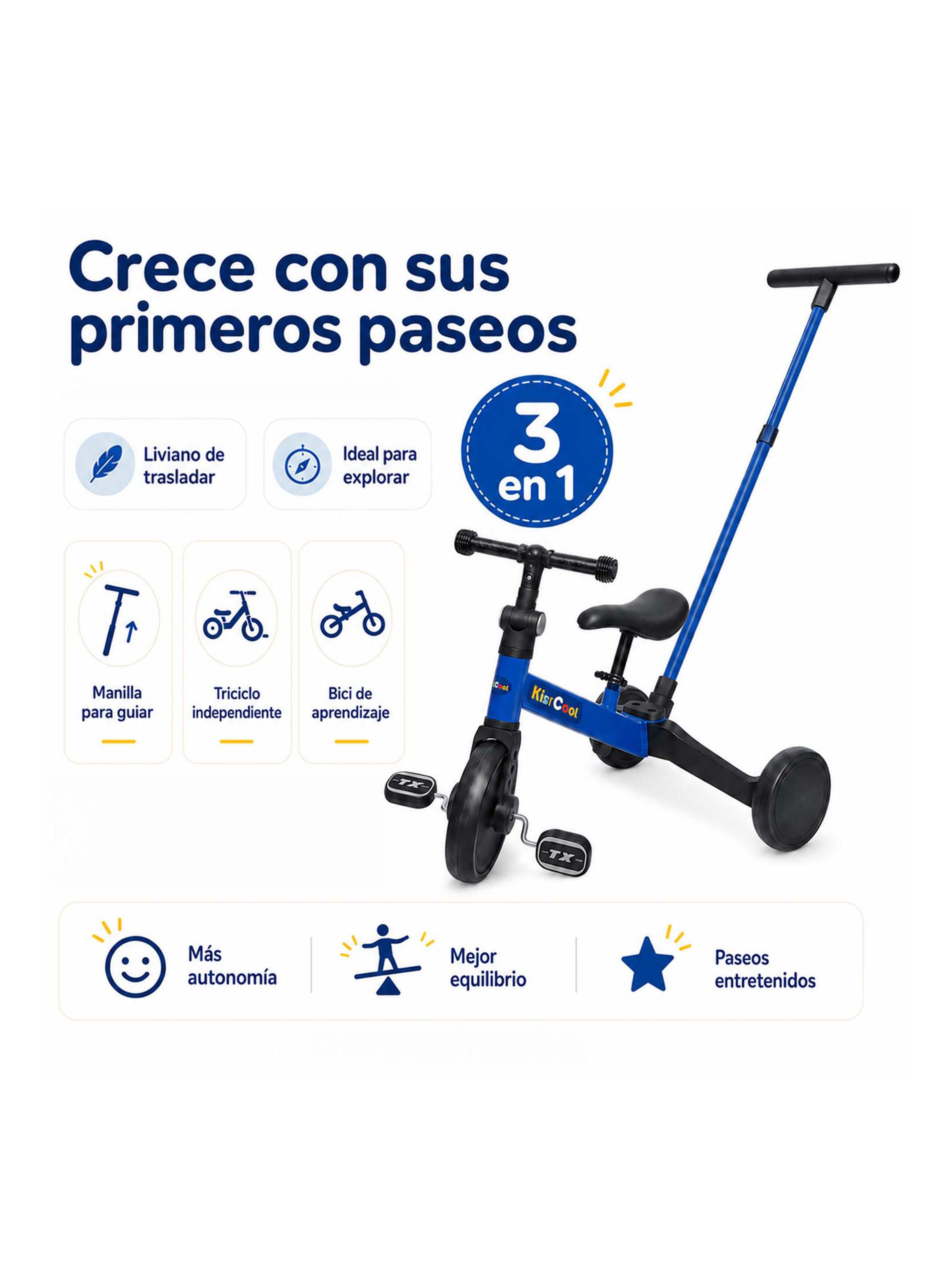 Triciclo con Manilla Astro Azul-3