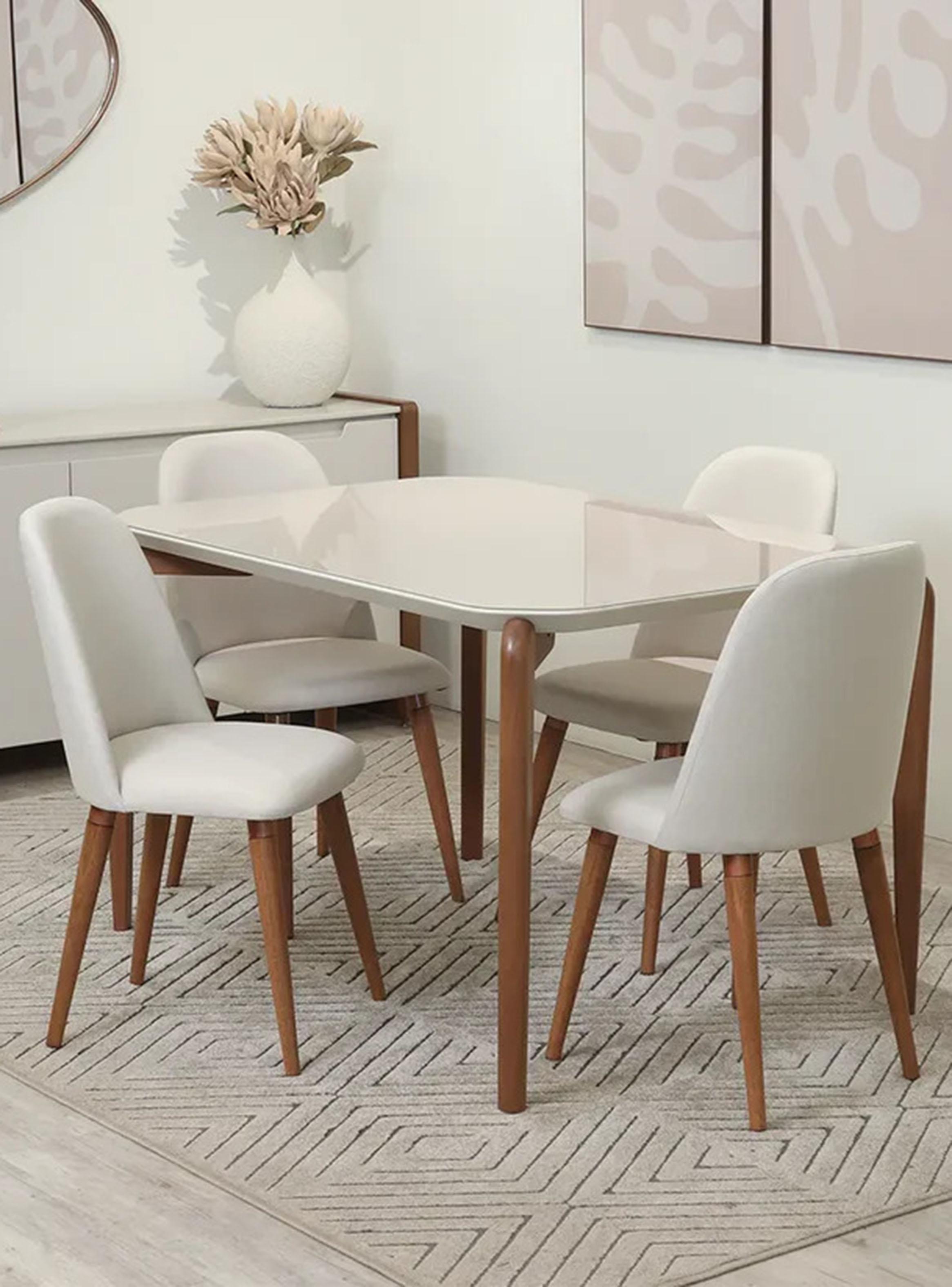 Juego de Comedor Donatella 135 + 4 Sillas Drop L02-0