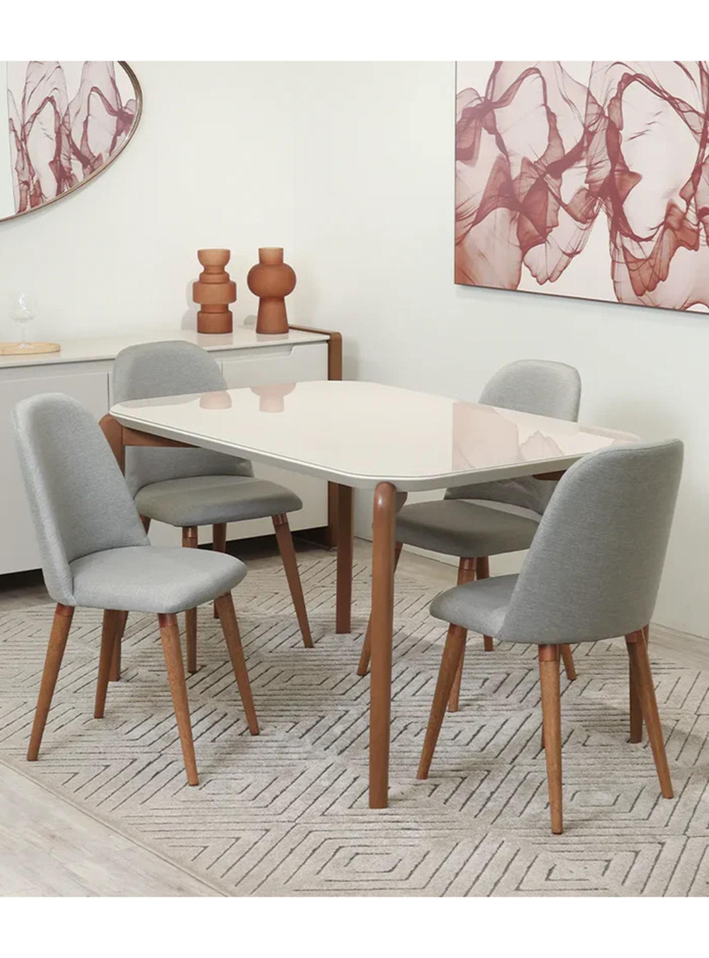 Juego de Comedor Donatella 135 + 4 Sillas Drop L35-4