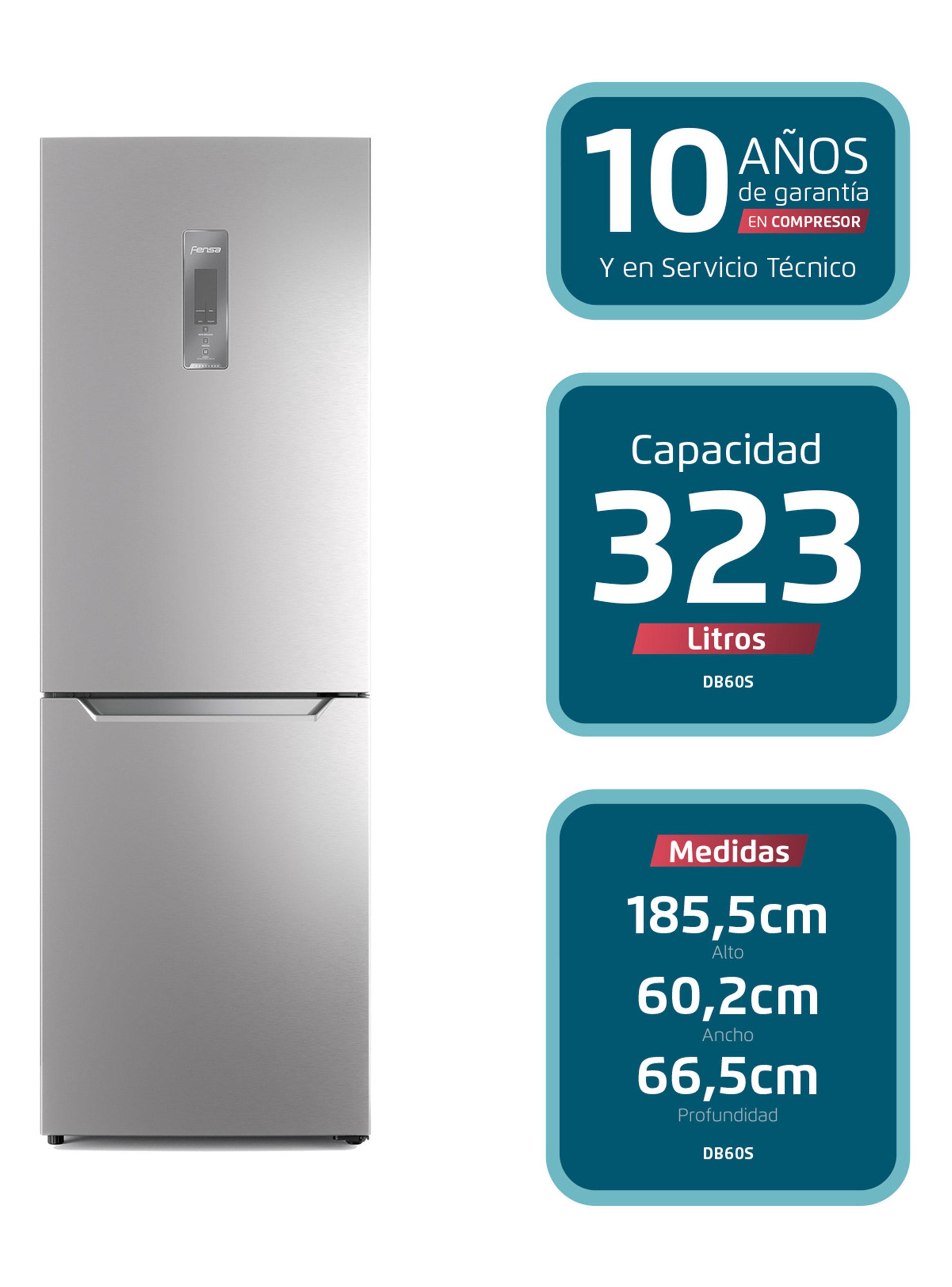Refrigerador Bottom Freezer No Frost 323 Litros DB60S Inox-1