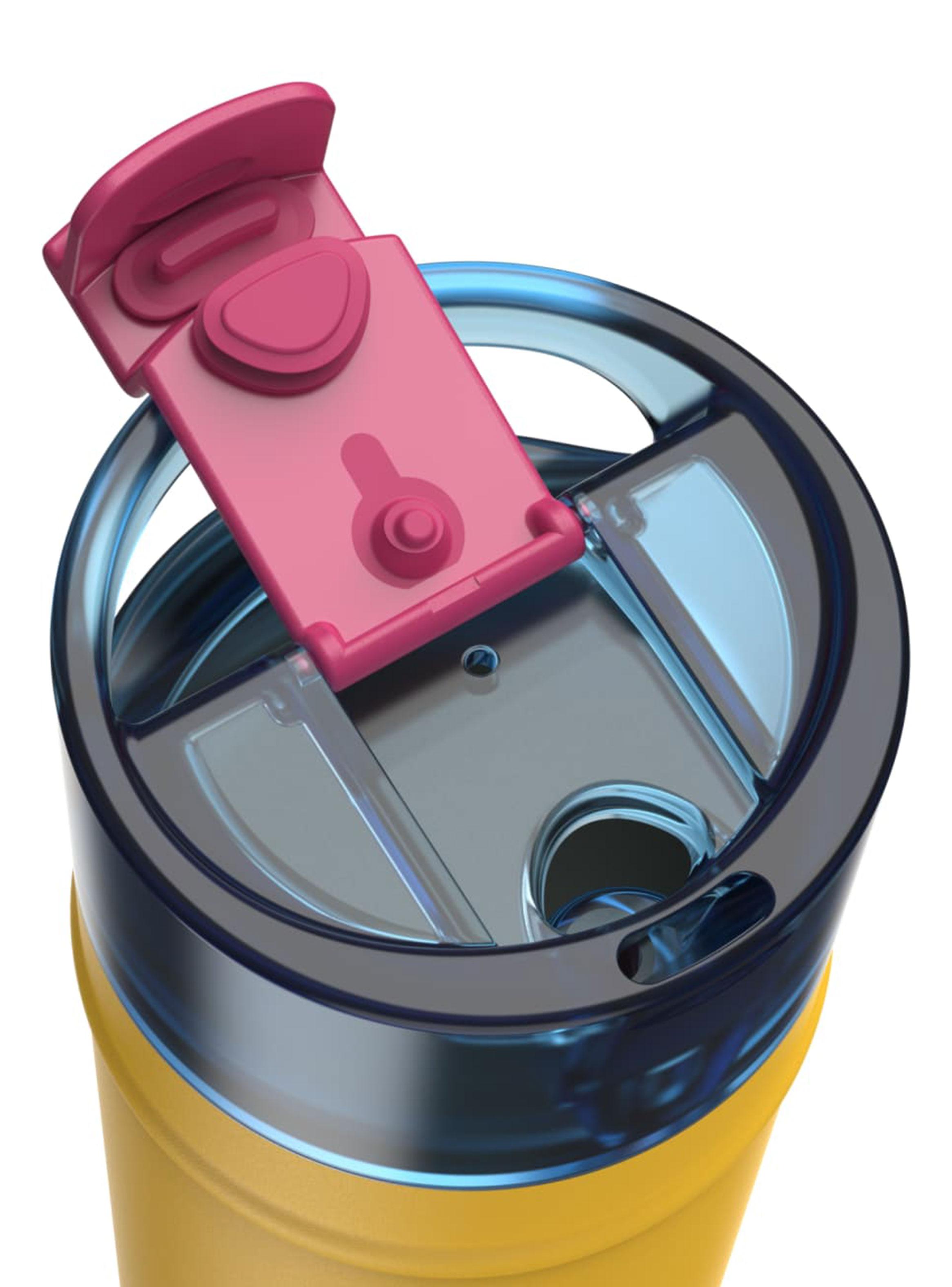 Botella de Agua DualSip 710 ml Amarillo Acero Inoxidable-4