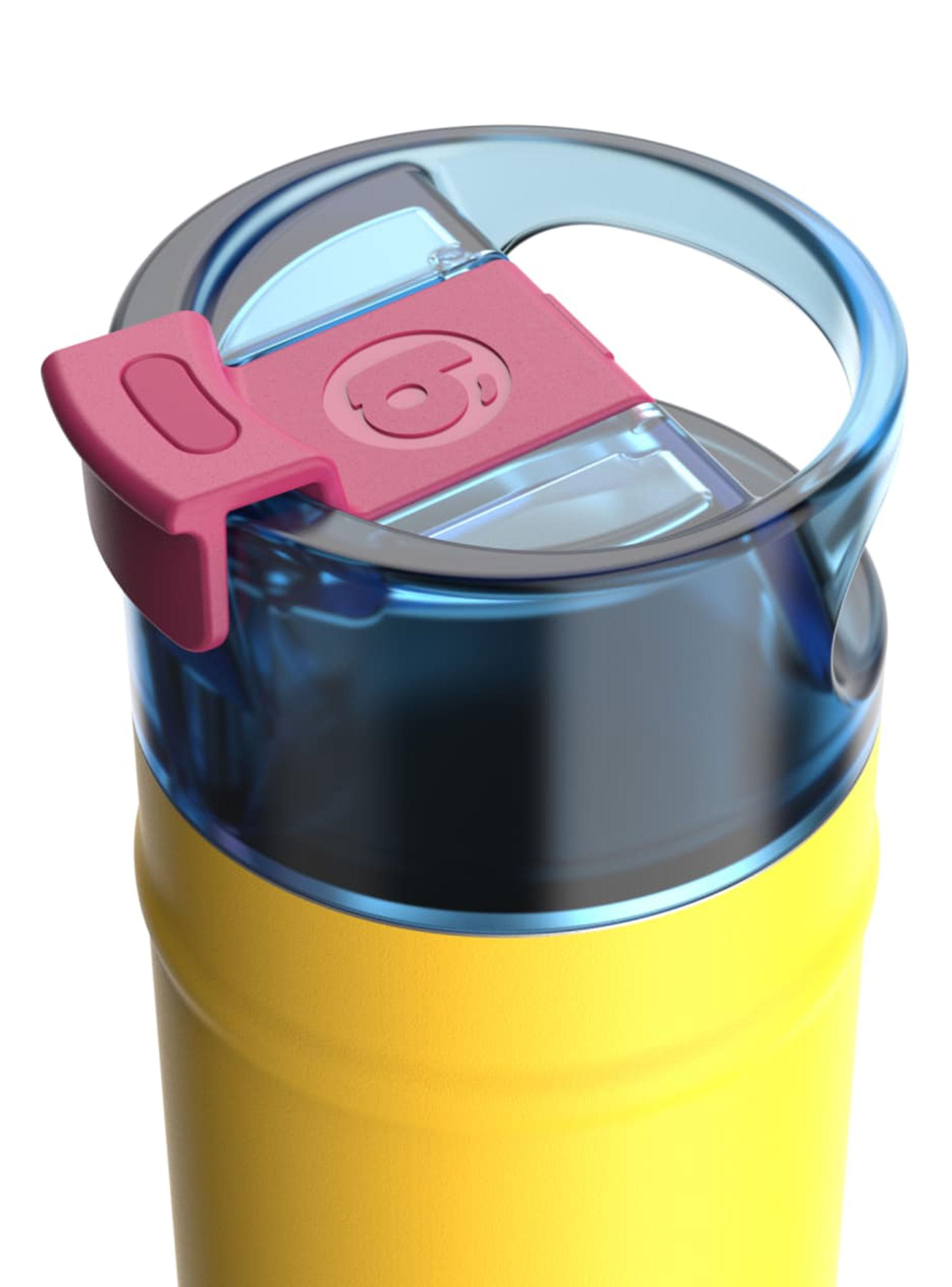 Botella de Agua DualSip 710 ml Amarillo Acero Inoxidable-3