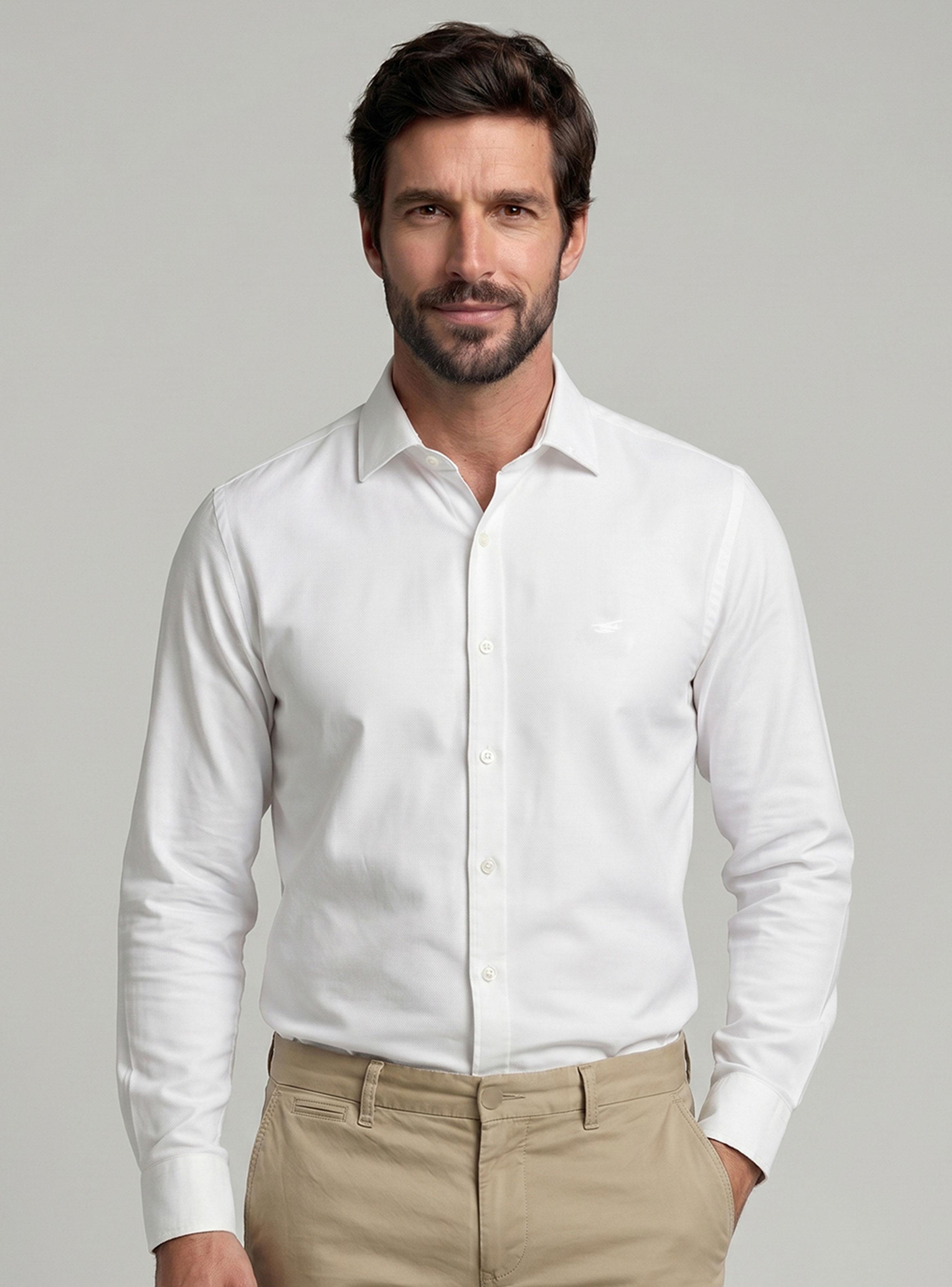 Camisa Oxford Sport Manga Larga-0